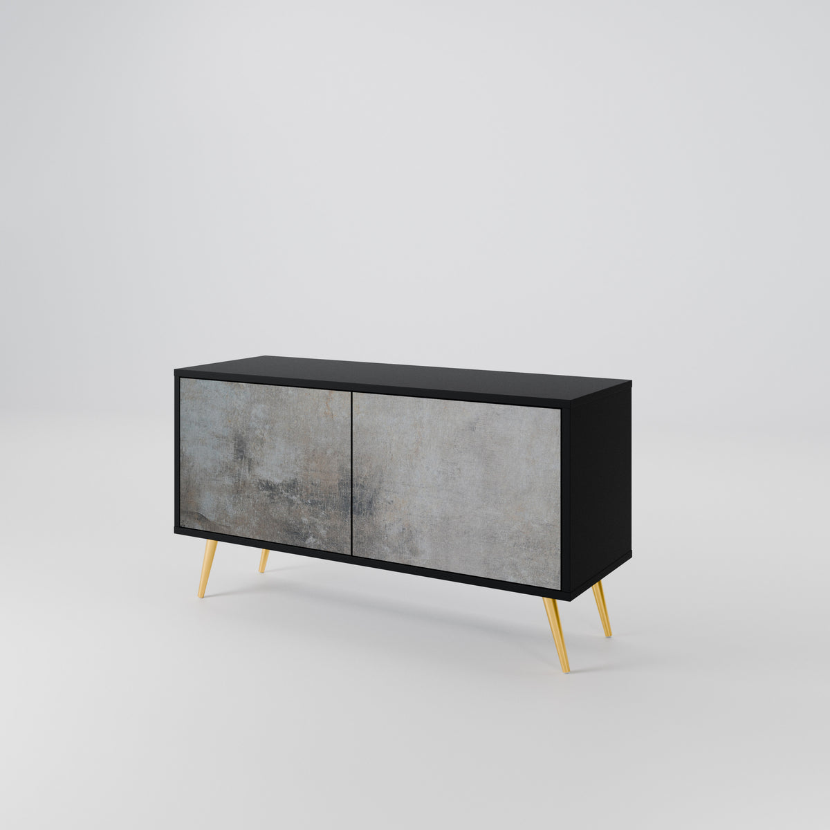 CONCRETE WALL Mueble de TV Compacto de 2 puertas