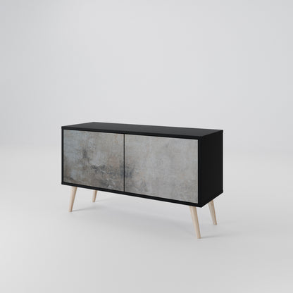 CONCRETE WALL Mueble de TV Compacto de 2 puertas