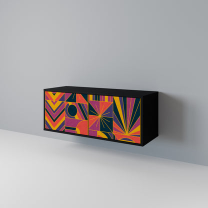 ELECTRIC PATTERNS Mueble de TV Compacto de 2 puertas