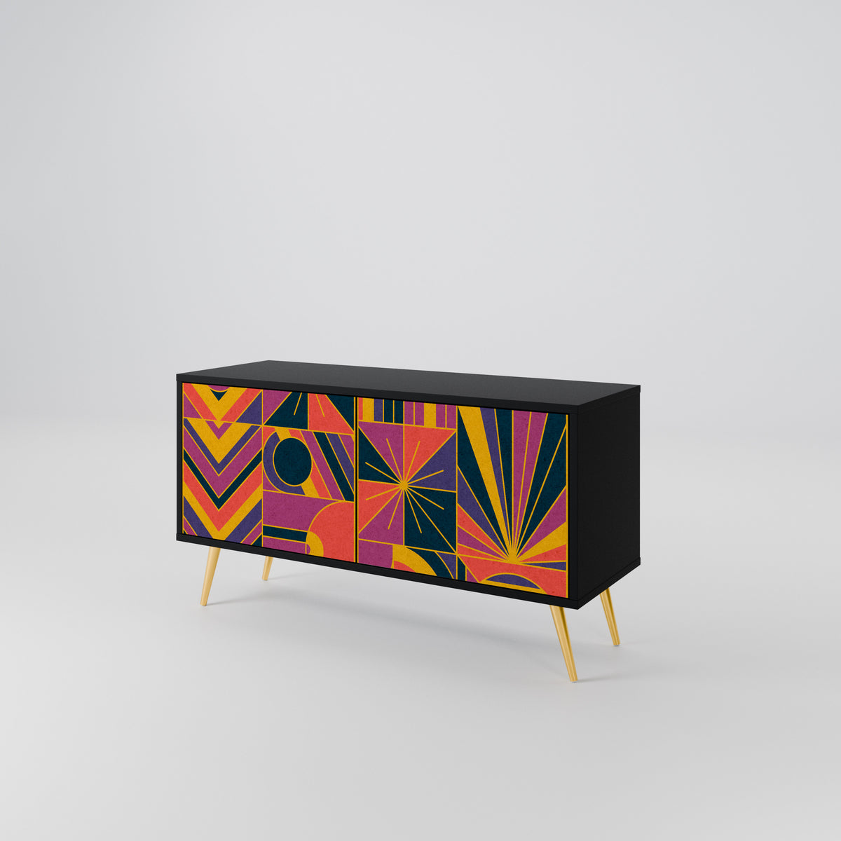 ELECTRIC PATTERNS Mueble de TV Compacto de 2 puertas