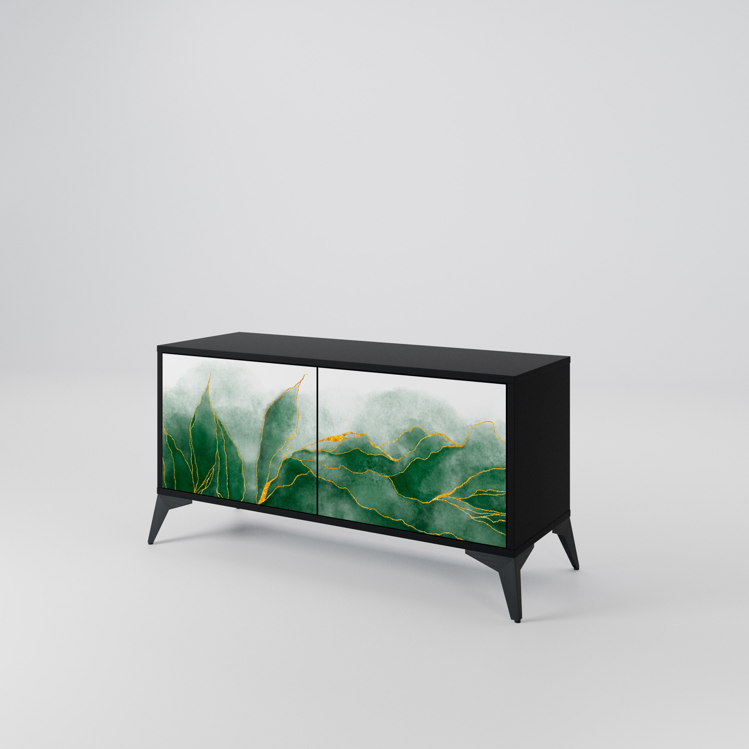 EXPENSIVE NATURE Compact 2-Door TV Cabinet