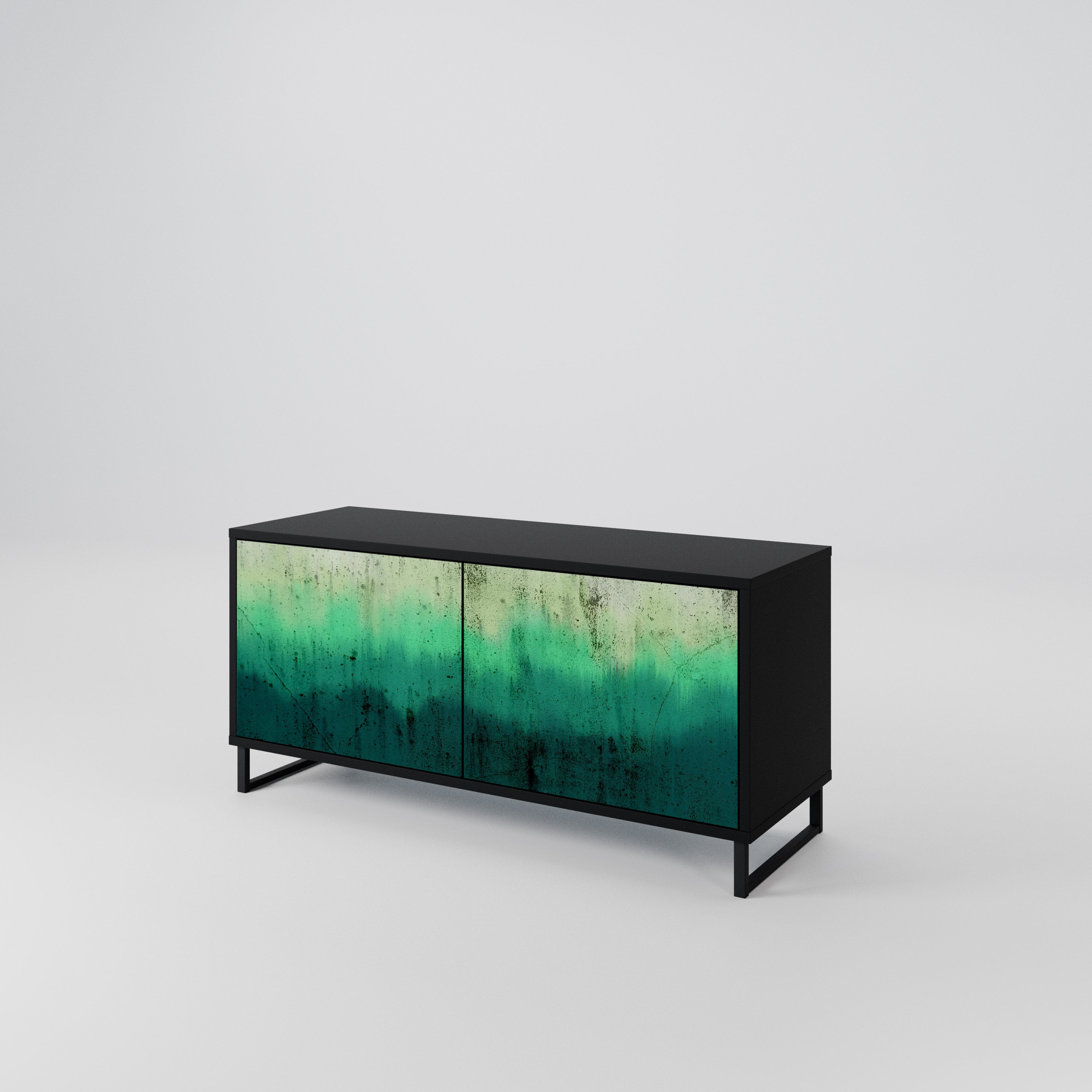 NORTHERN LIGHTS Mueble de TV Compacto de 2 puertas