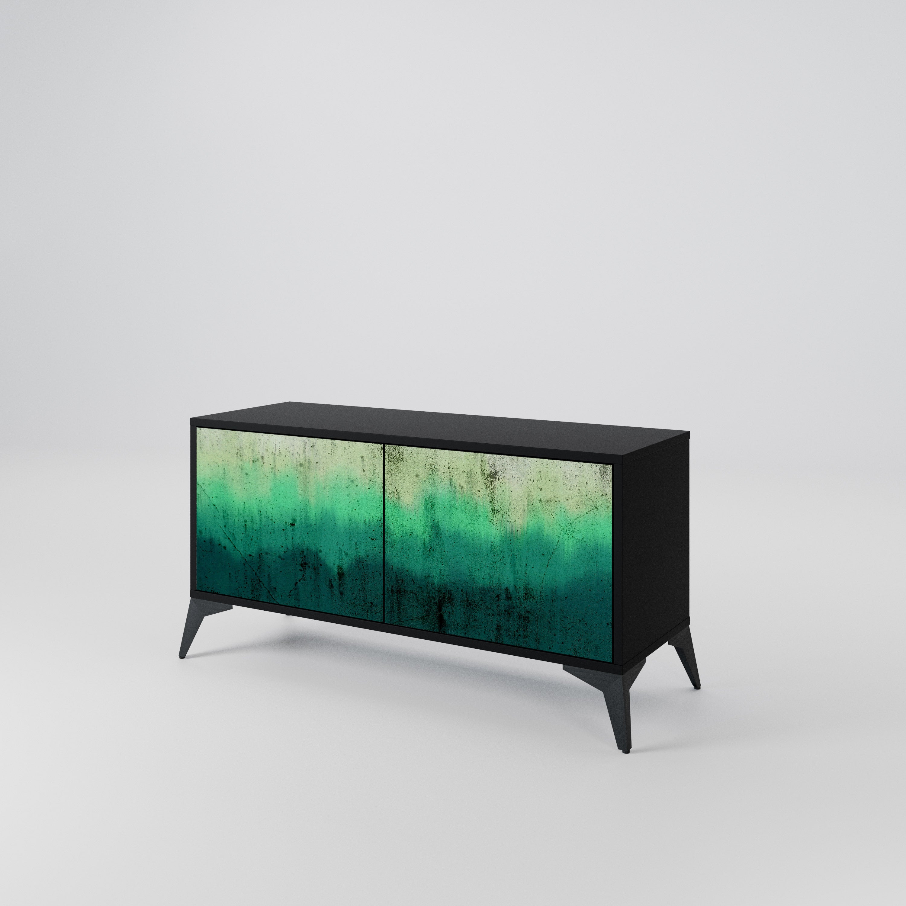 NORTHERN LIGHTS Mueble de TV Compacto de 2 puertas