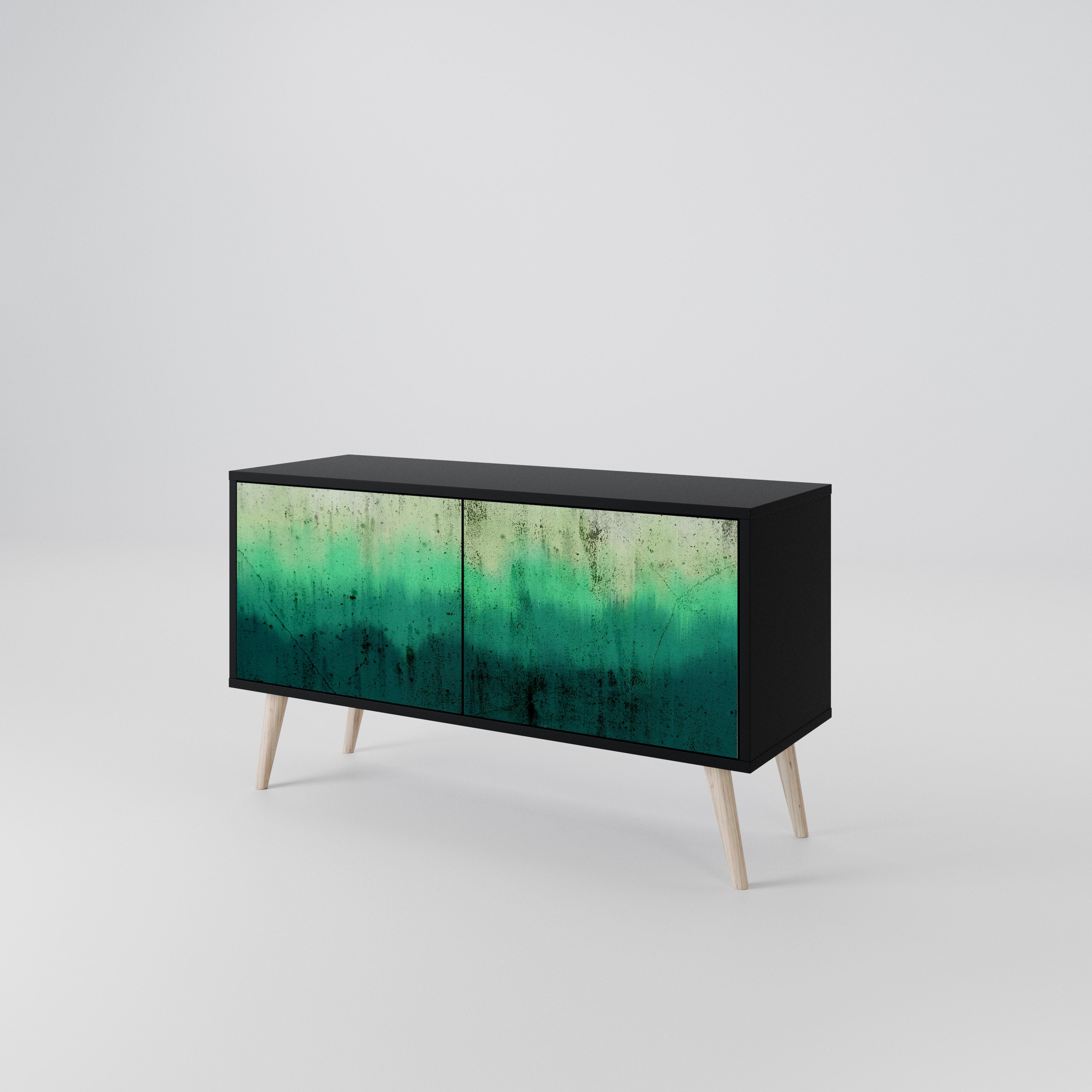 NORTHERN LIGHTS Mueble de TV Compacto de 2 puertas