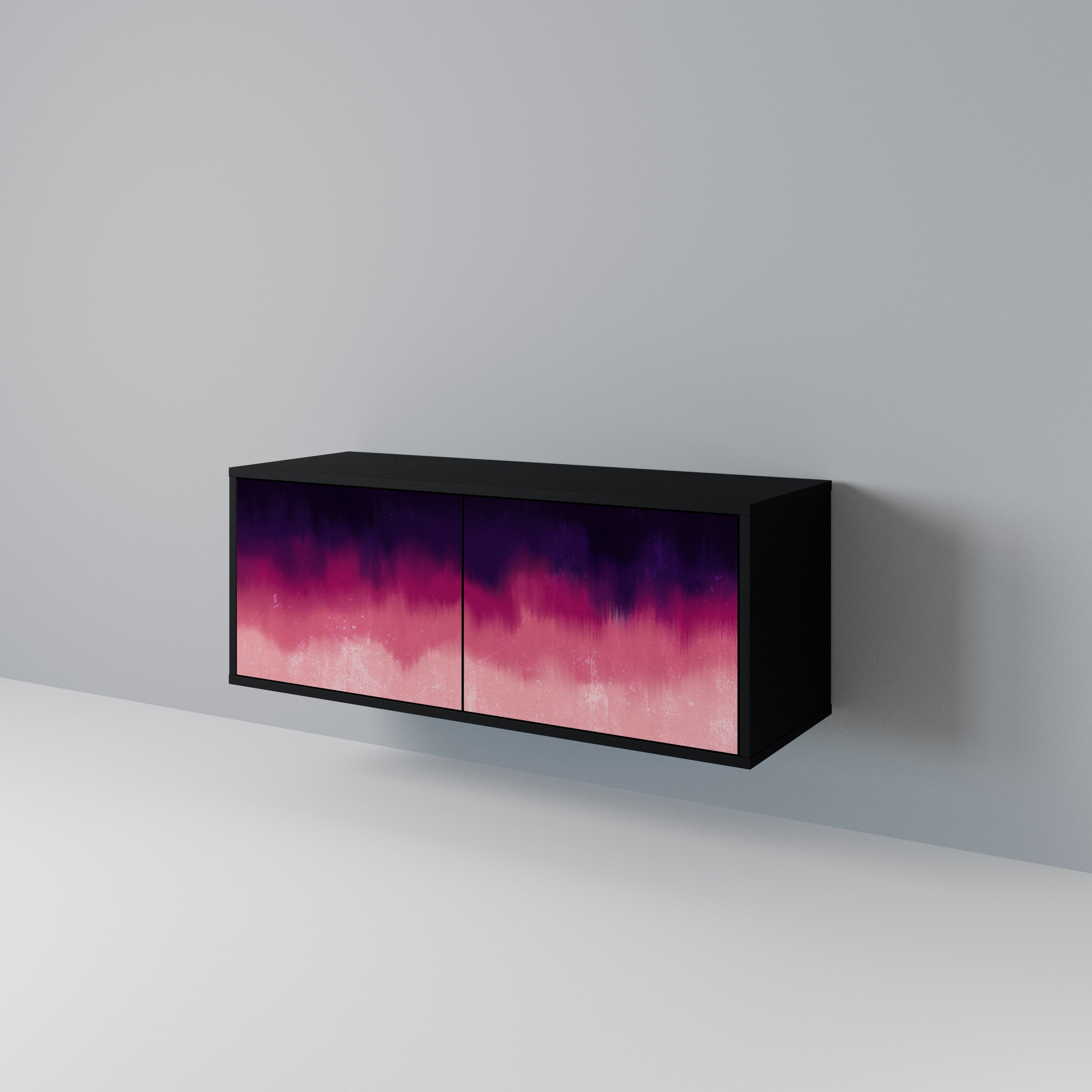 AURORA BOREALIS Mueble de TV Compacto de 2 puertas