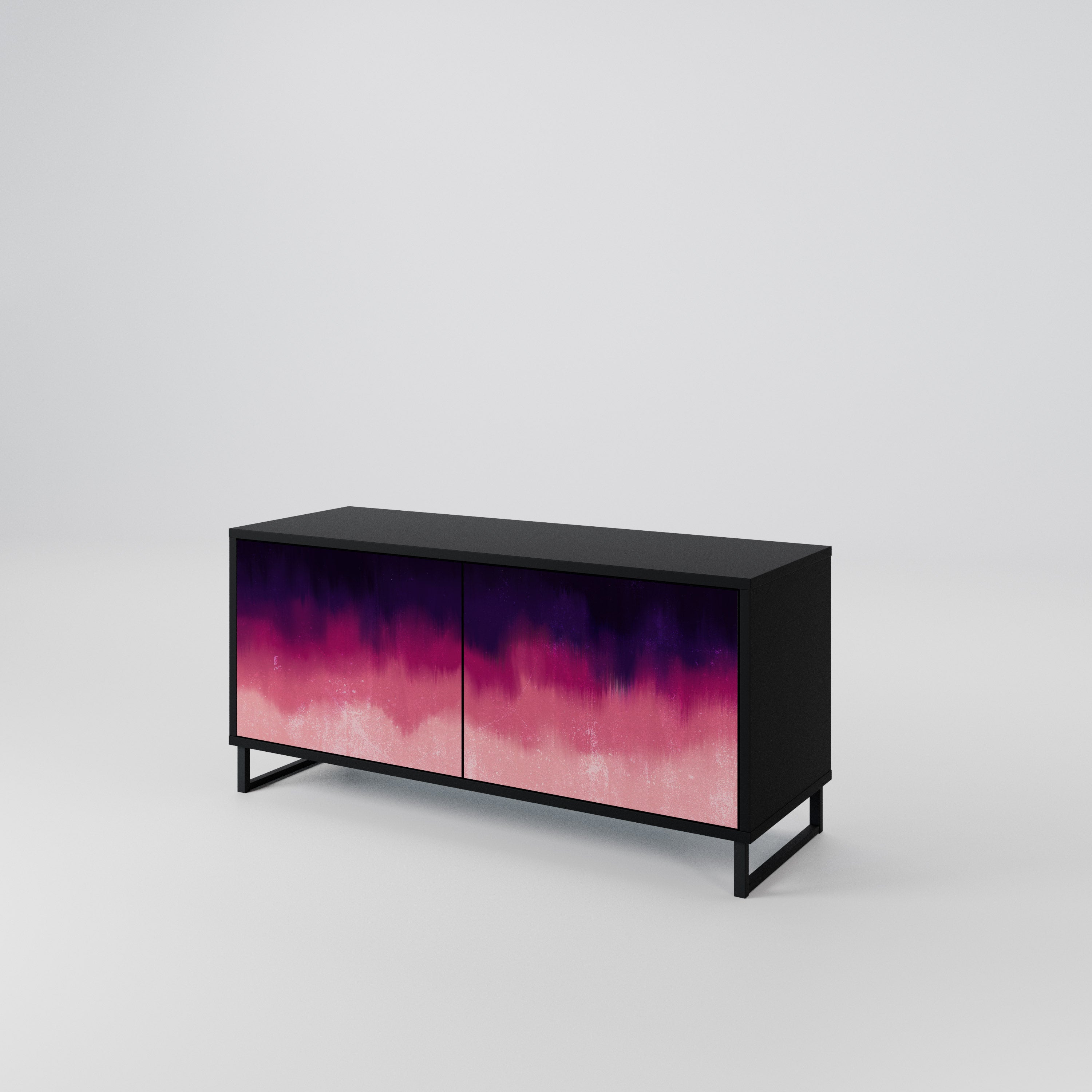 AURORA BOREALIS Mueble de TV Compacto de 2 puertas