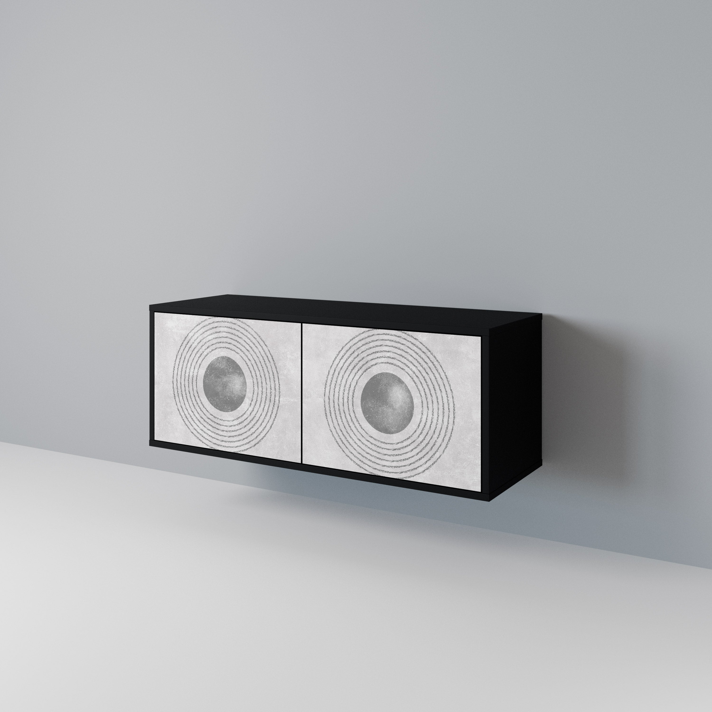 SOLID CIRCLES Mueble de TV Compacto de 2 puertas