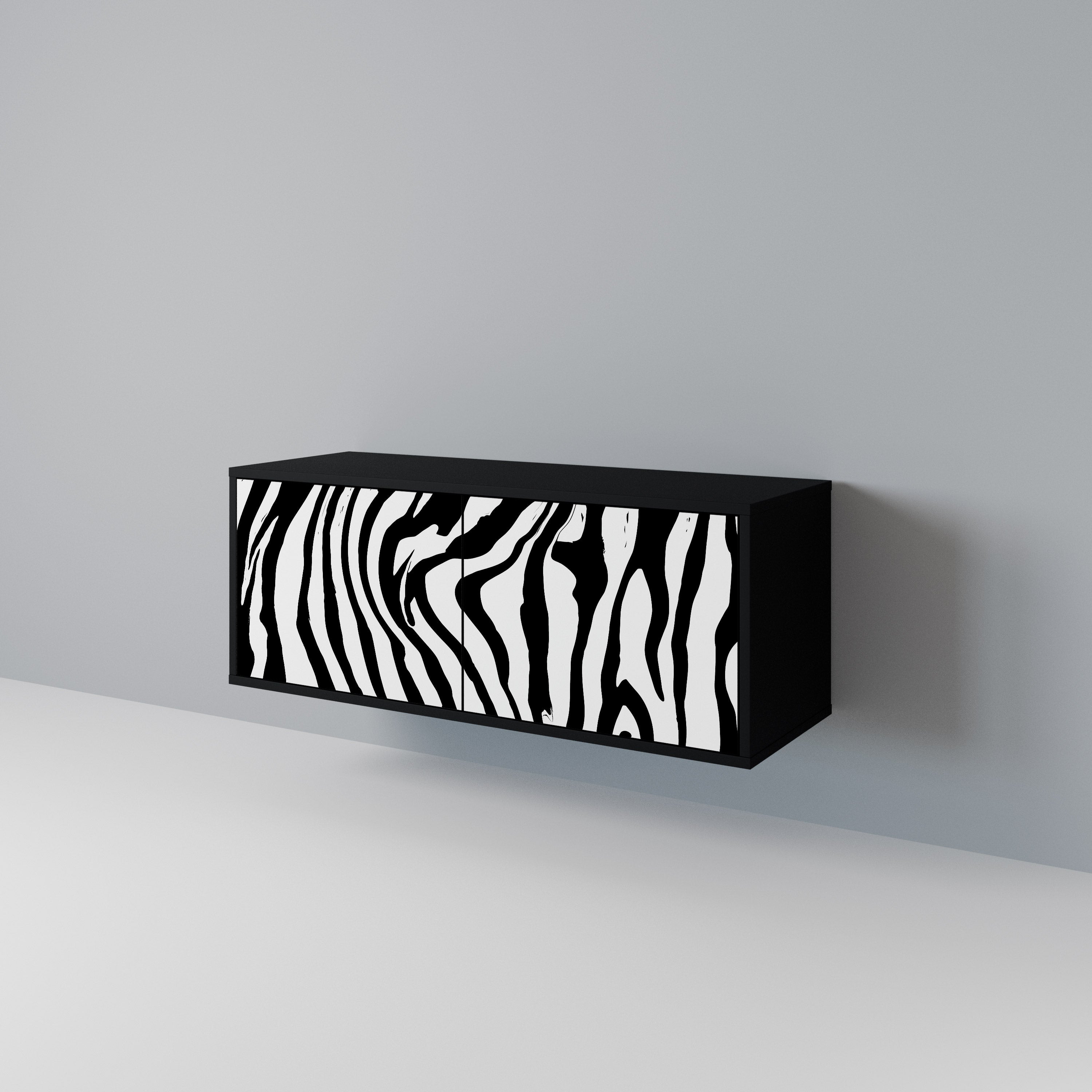 SPLENDID ZEBRA Mueble de TV Compacto de 2 puertas