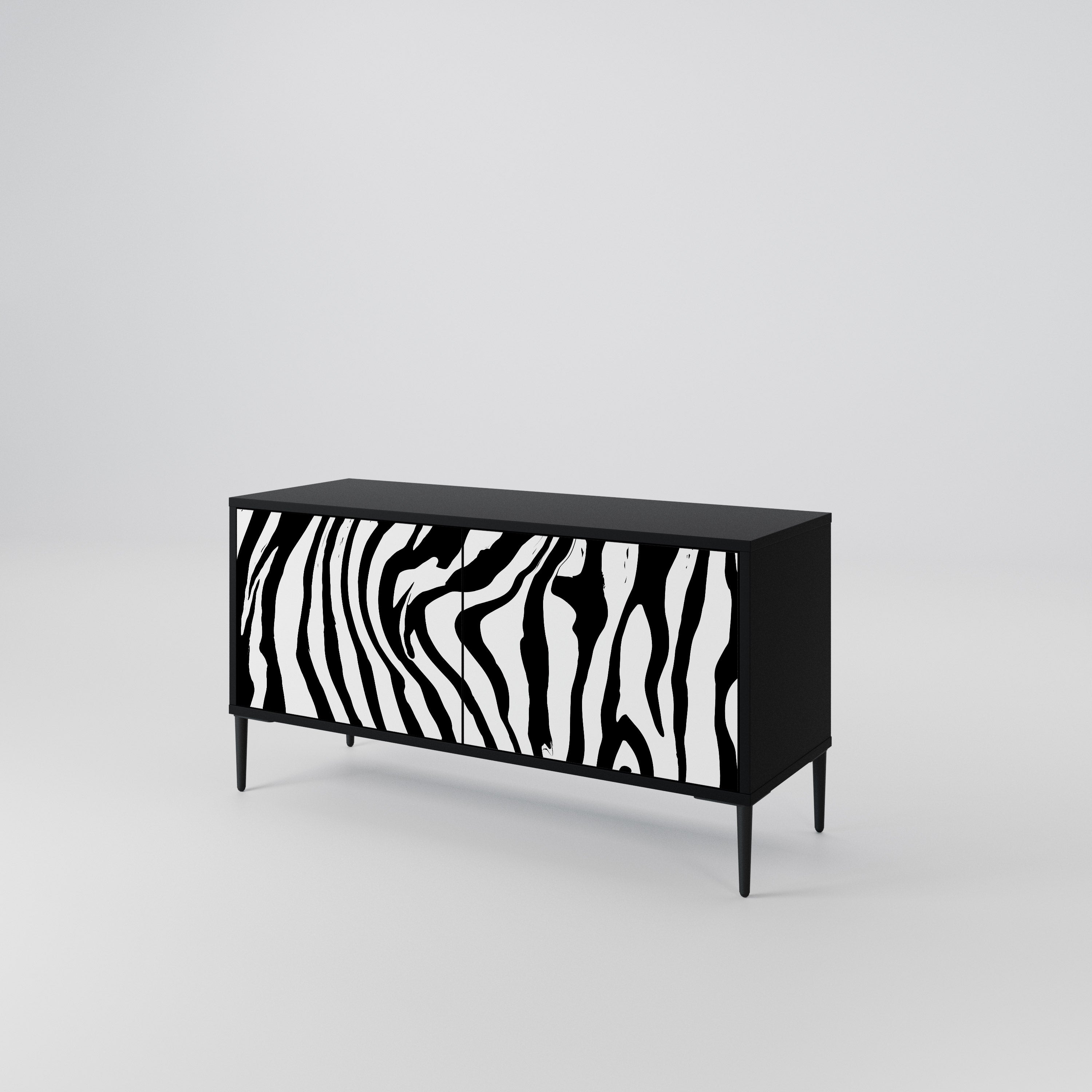 SPLENDID ZEBRA Mueble de TV Compacto de 2 puertas