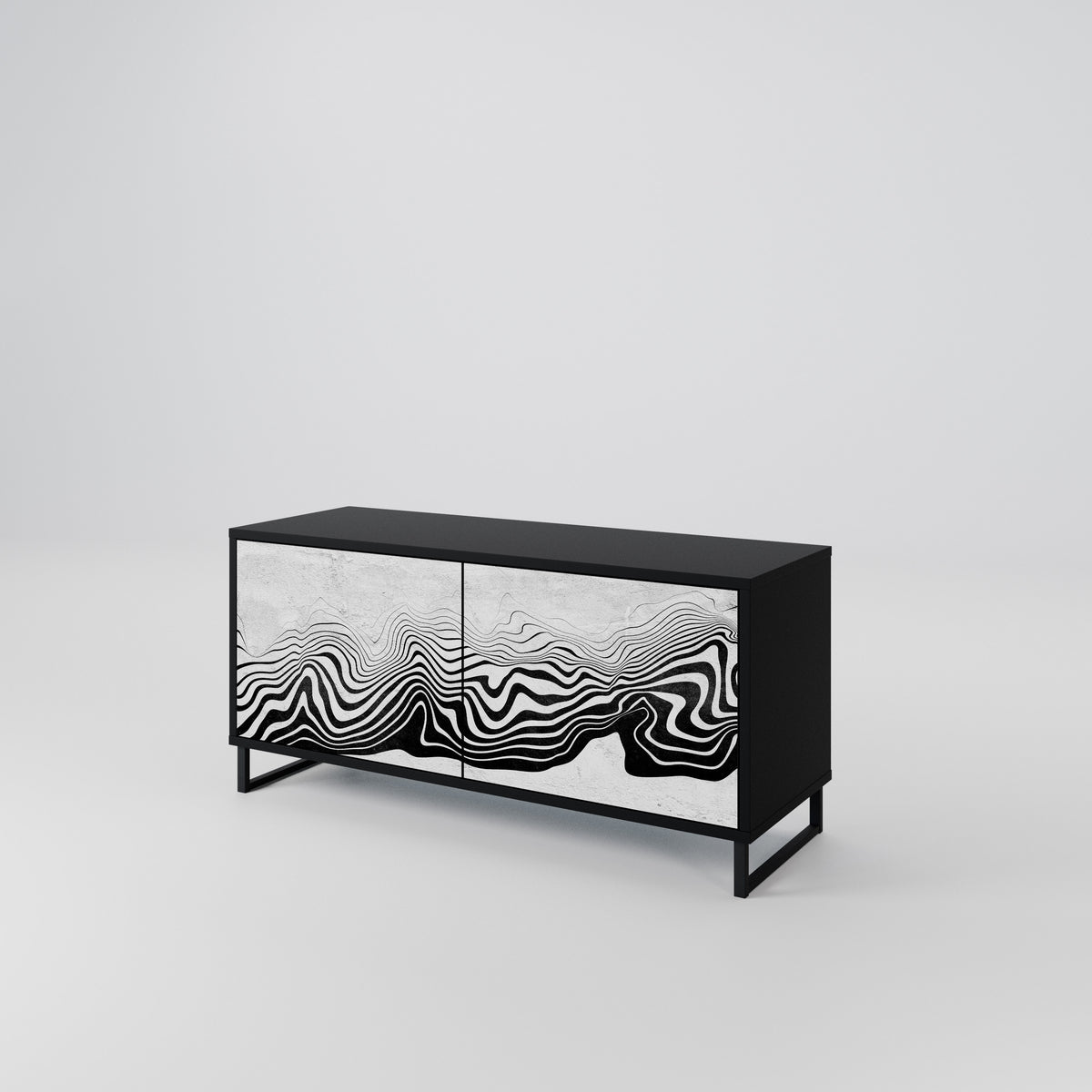 MONOCHROME MIRAGE Mueble de TV Compacto de 2 puertas