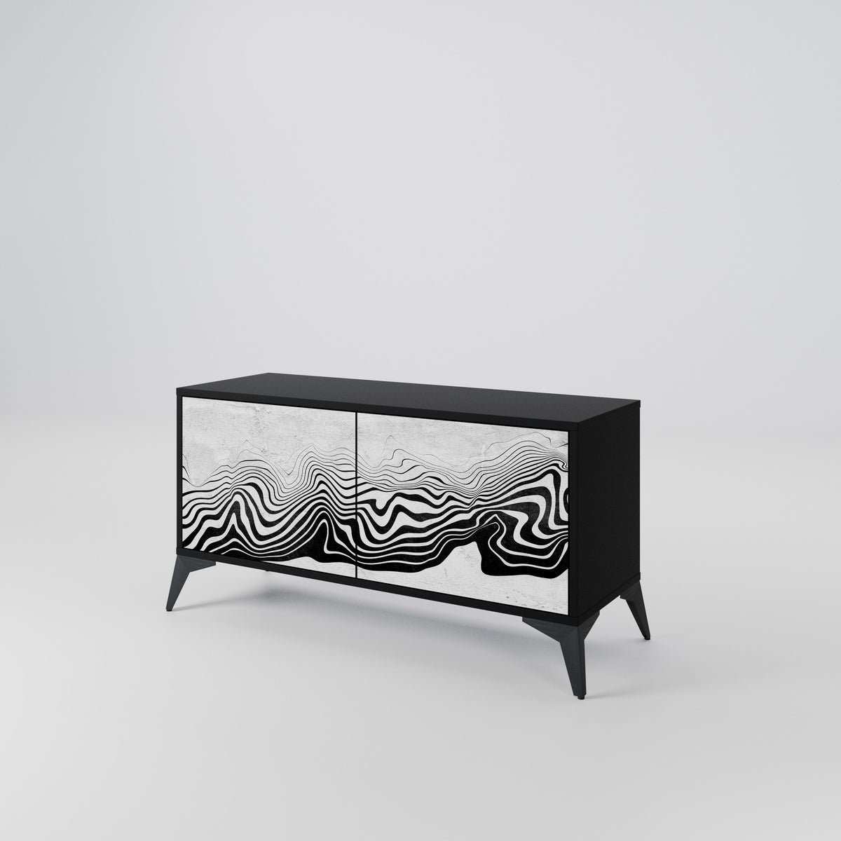 MONOCHROME MIRAGE Mueble de TV Compacto de 2 puertas