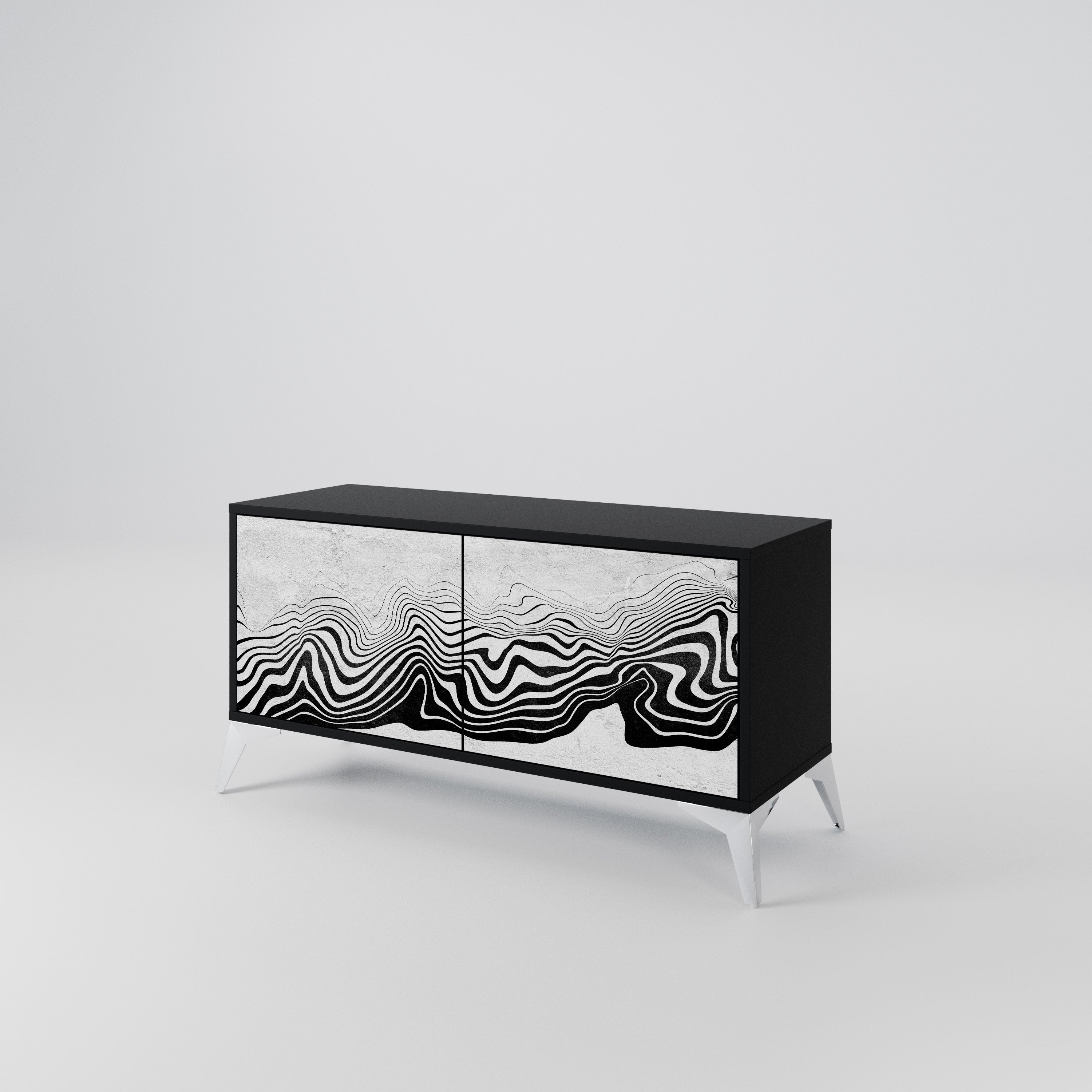 MONOCHROME MIRAGE Mueble de TV Compacto de 2 puertas