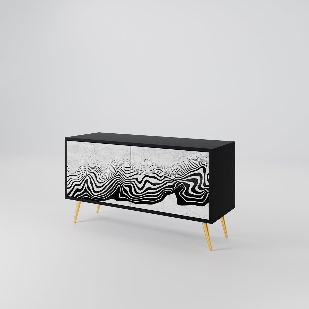 MONOCHROME MIRAGE Mueble de TV Compacto de 2 puertas