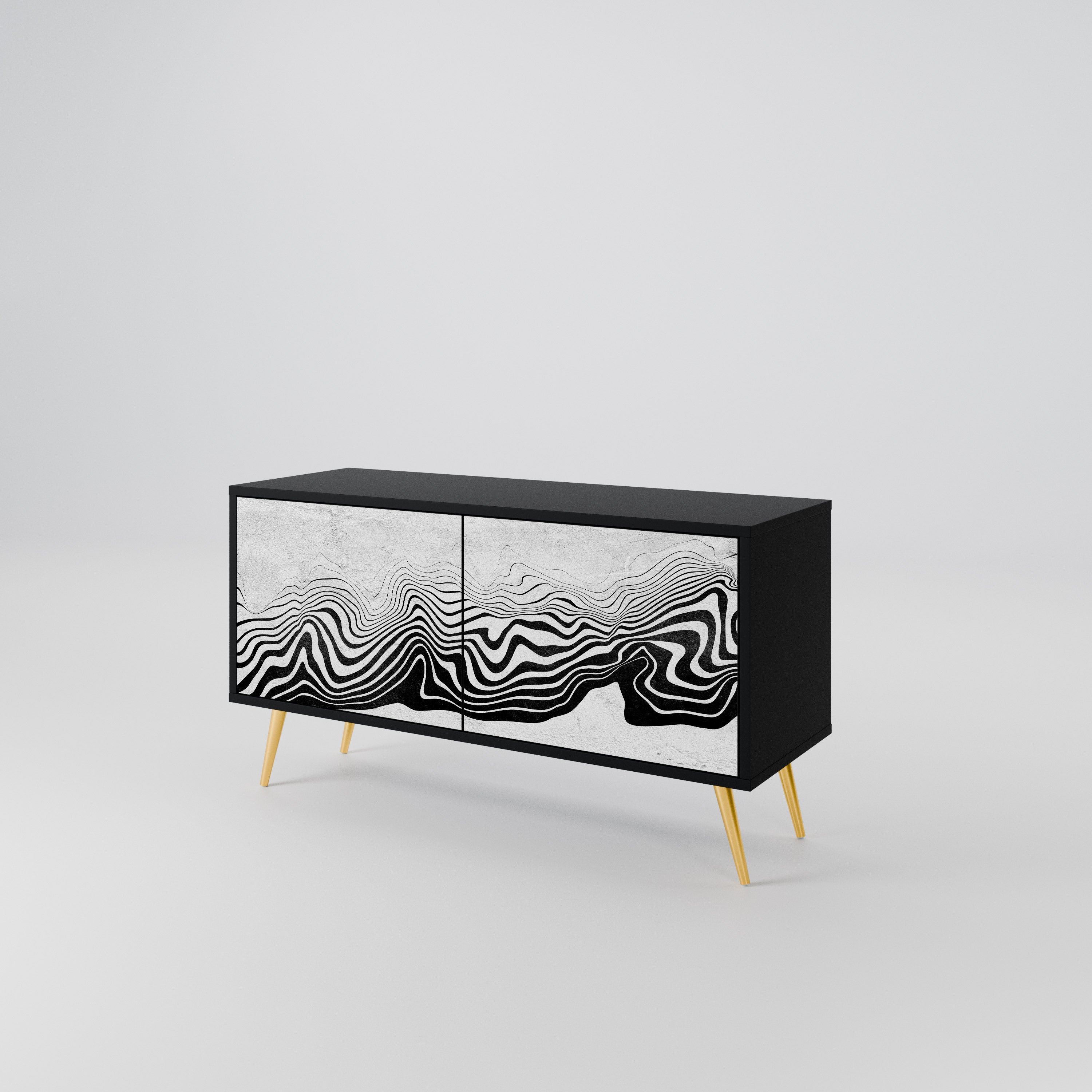 MONOCHROME MIRAGE Mueble de TV Compacto de 2 puertas