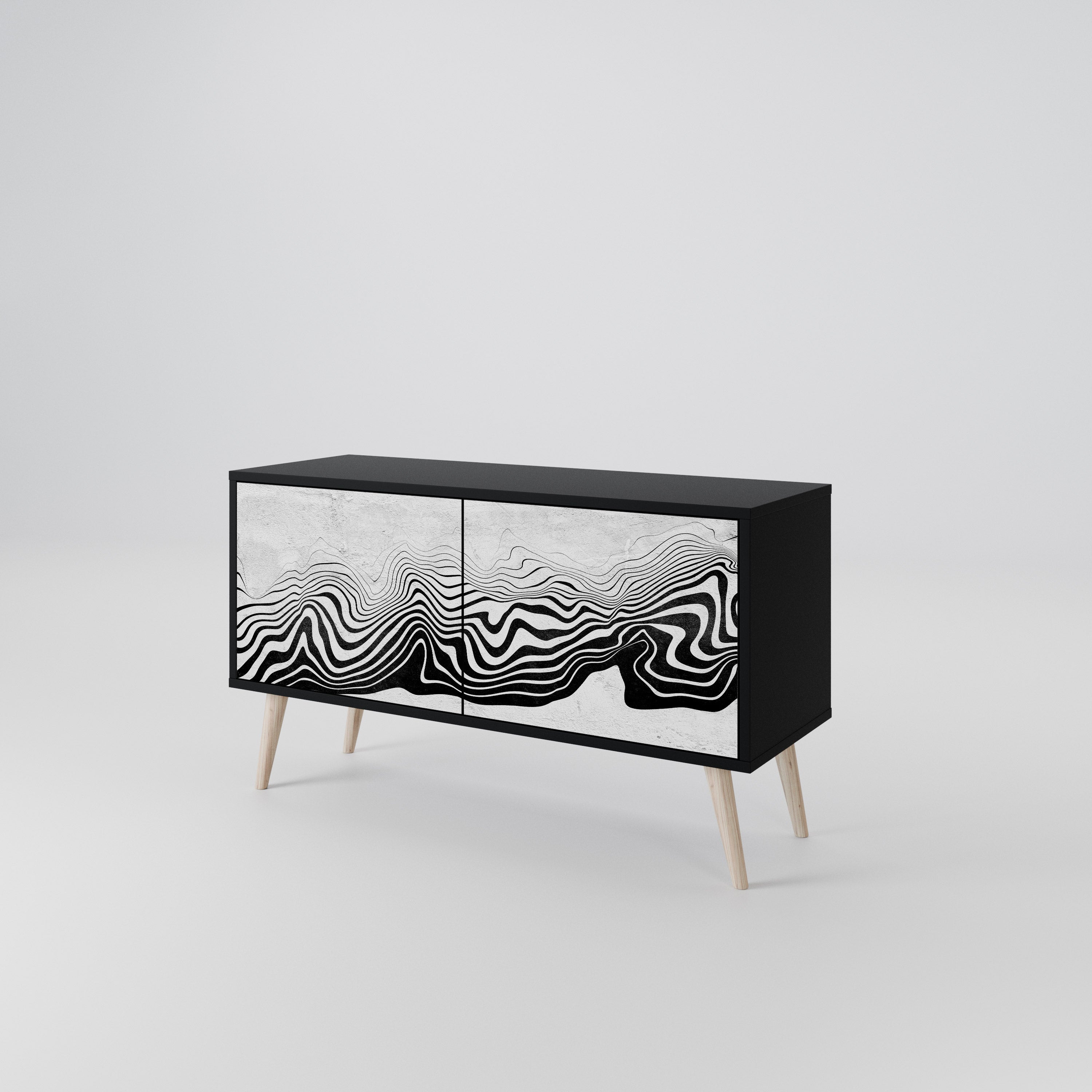 MONOCHROME MIRAGE Mueble de TV Compacto de 2 puertas