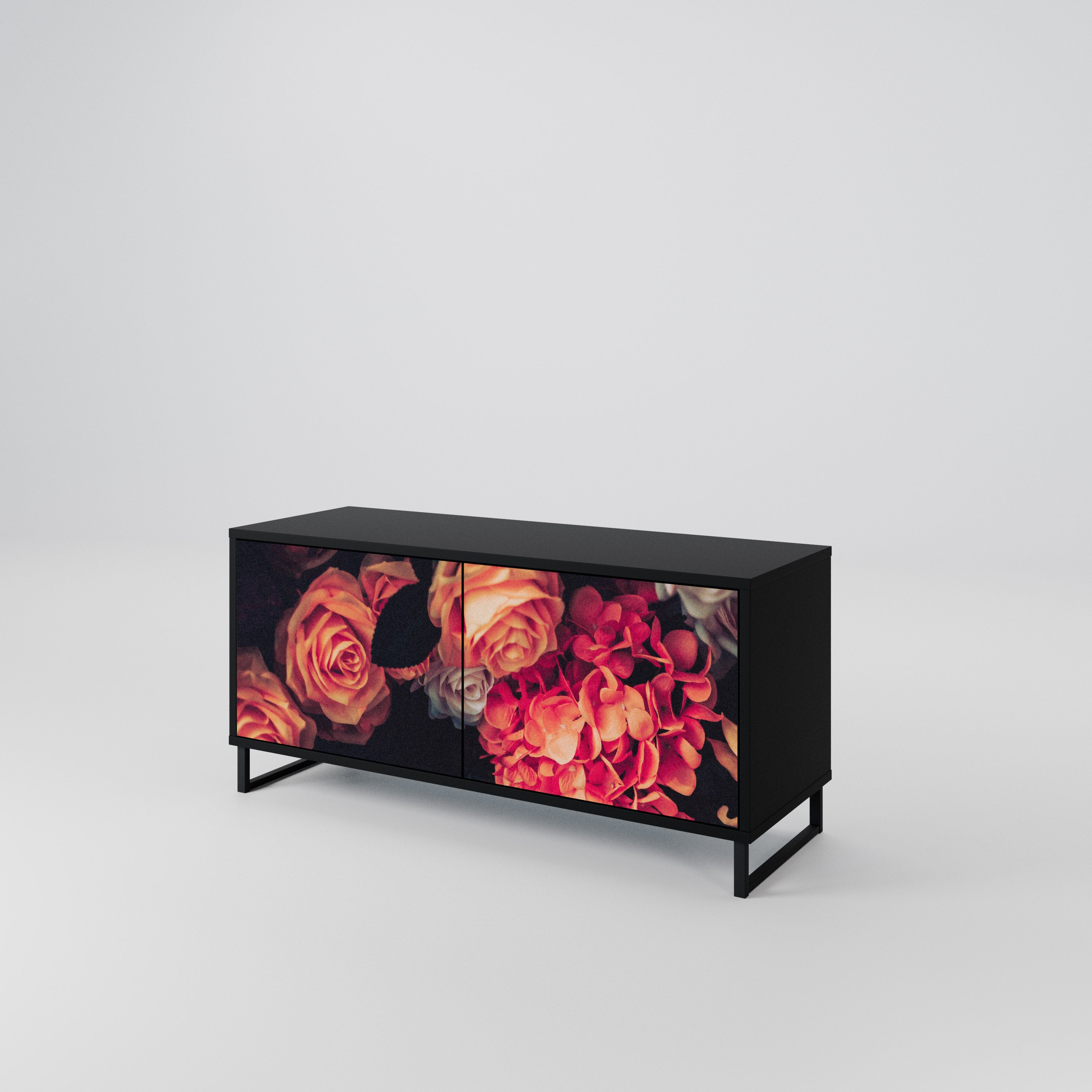NEVERENDING BLOOM Mueble de TV Compacto de 2 puertas