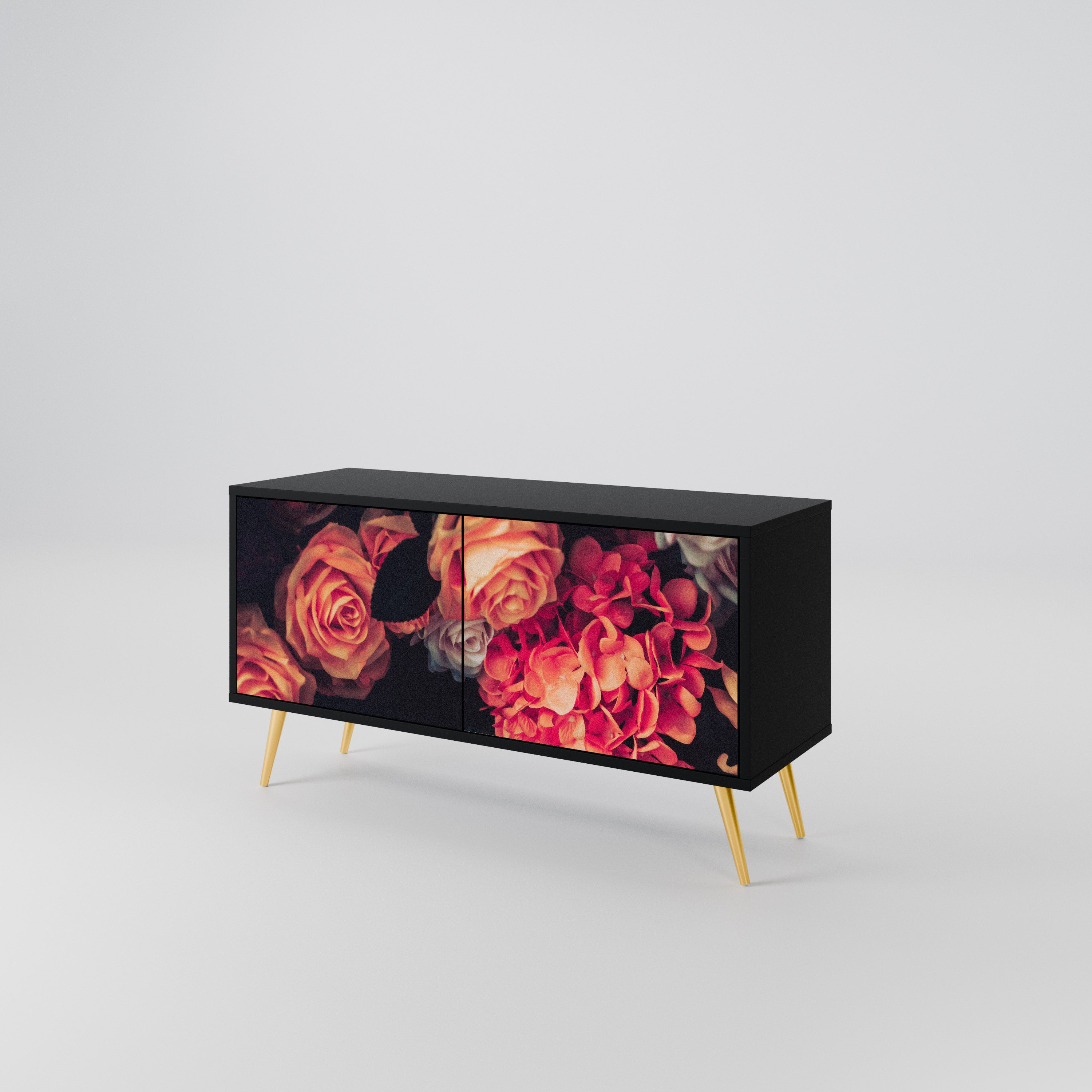 NEVERENDING BLOOM Mueble de TV Compacto de 2 puertas