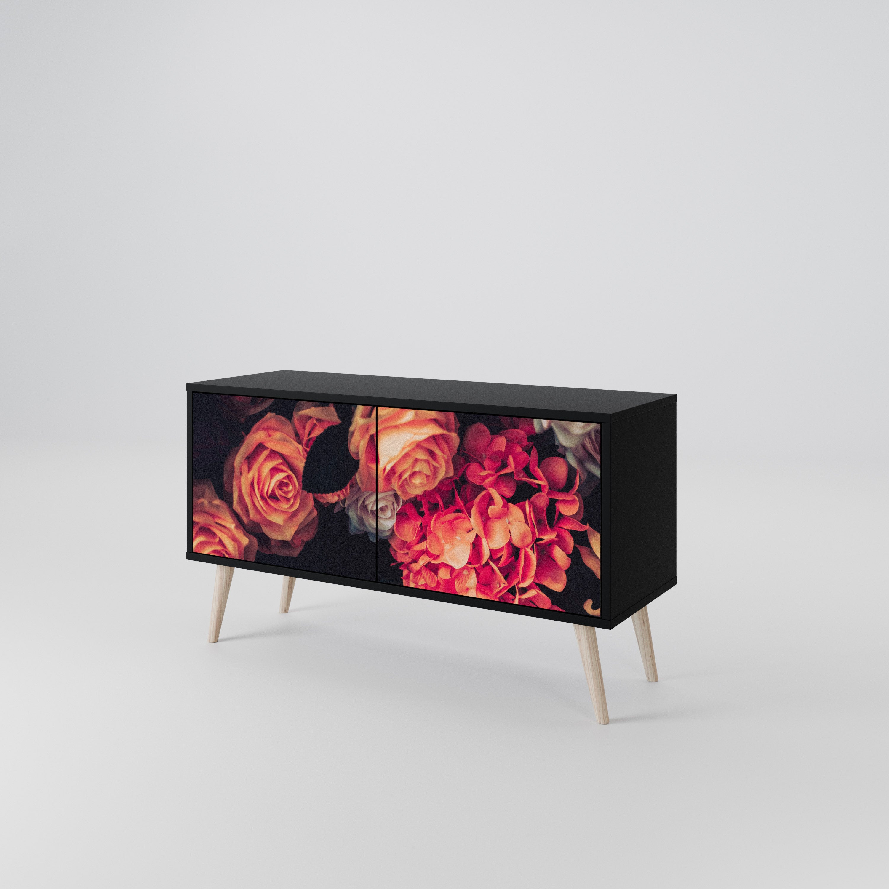 NEVERENDING BLOOM Mueble de TV Compacto de 2 puertas