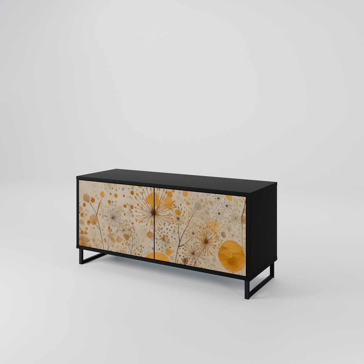 MORNING GLADE Mueble de TV Compacto de 2 puertas