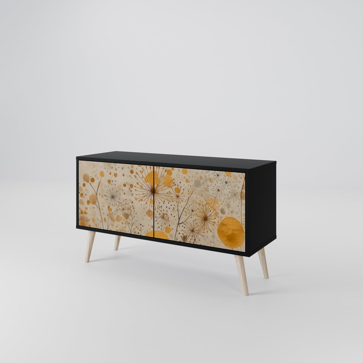 MORNING GLADE Mueble de TV Compacto de 2 puertas