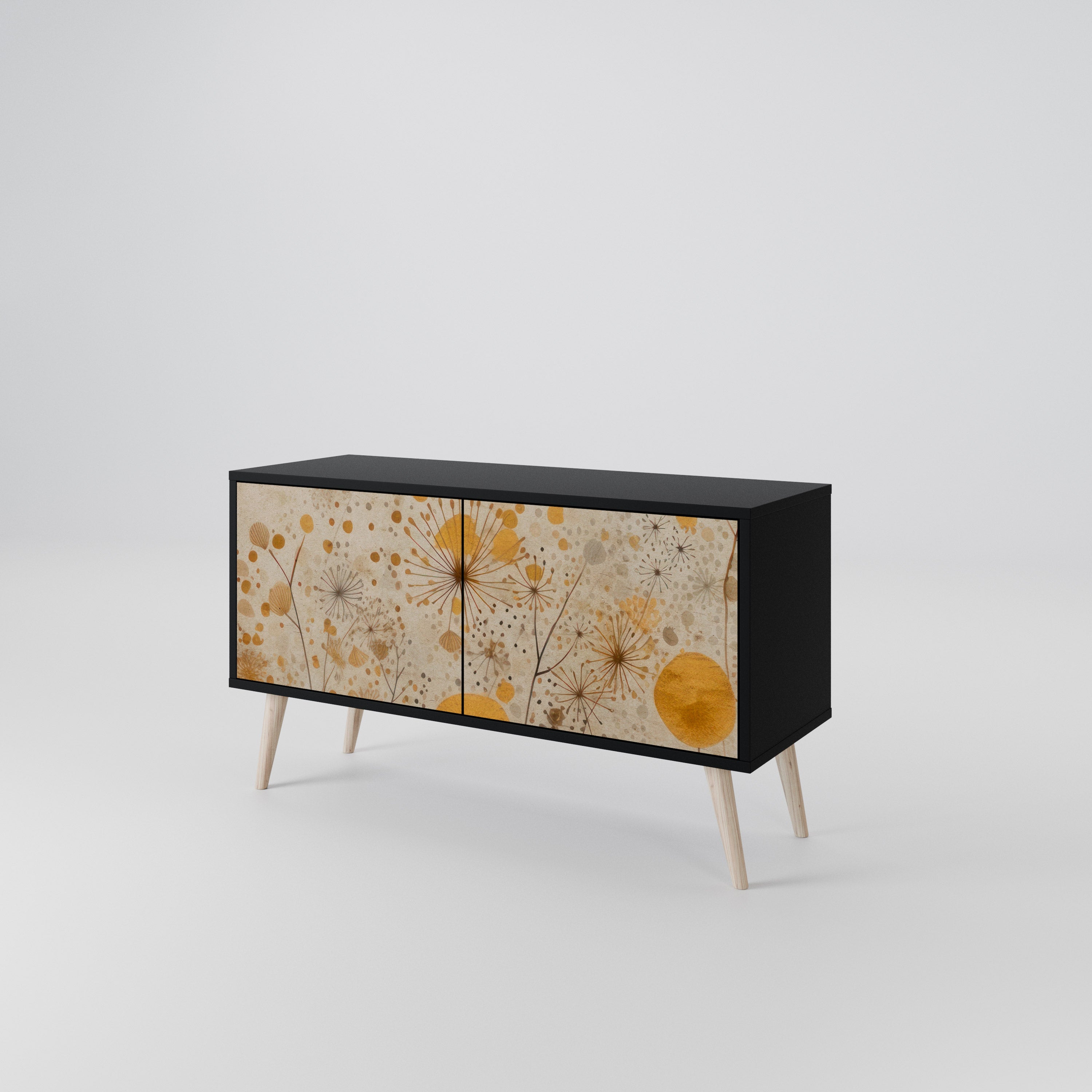 MORNING GLADE Mueble de TV Compacto de 2 puertas