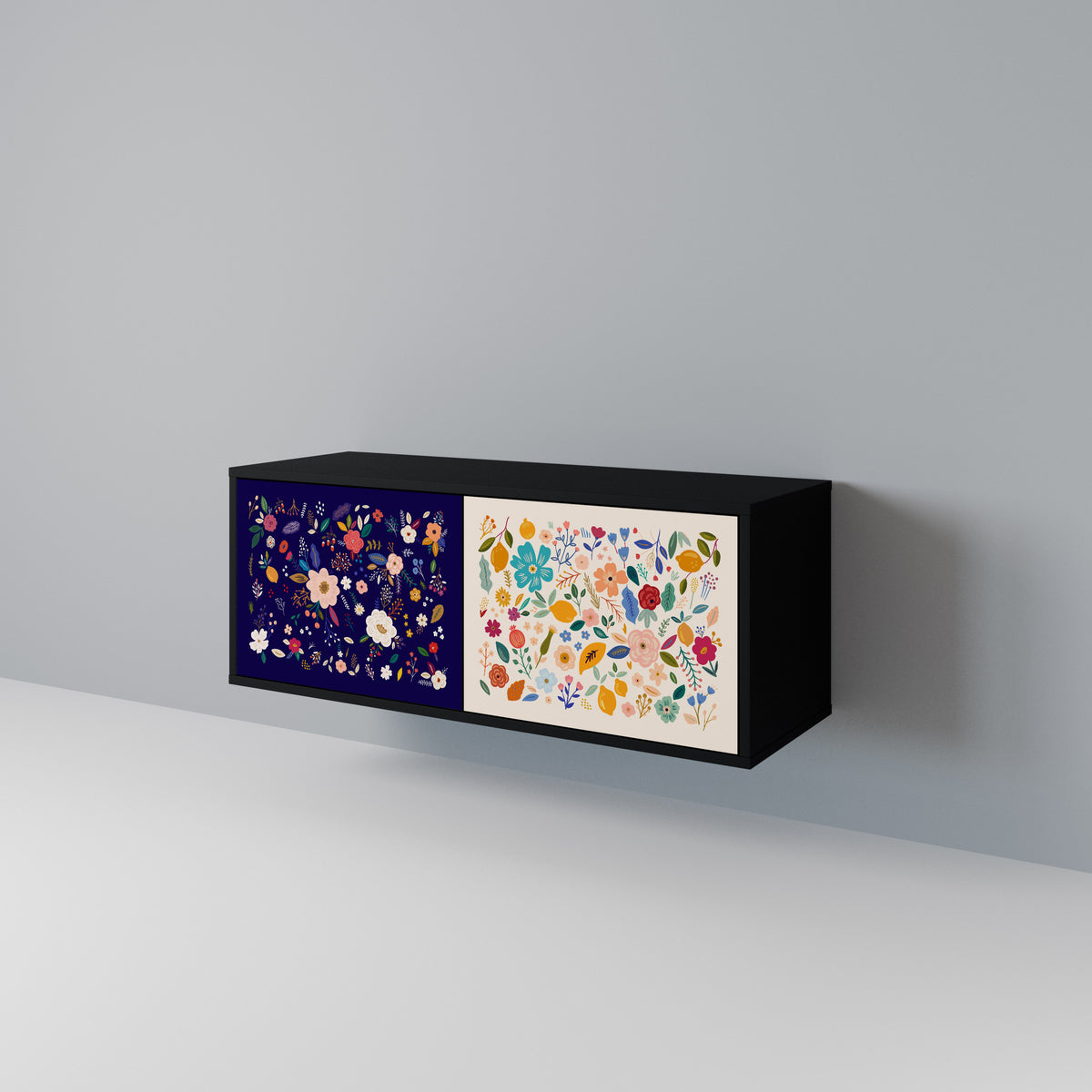 FLORAL COMBINATION Mueble de TV Compacto de 2 puertas