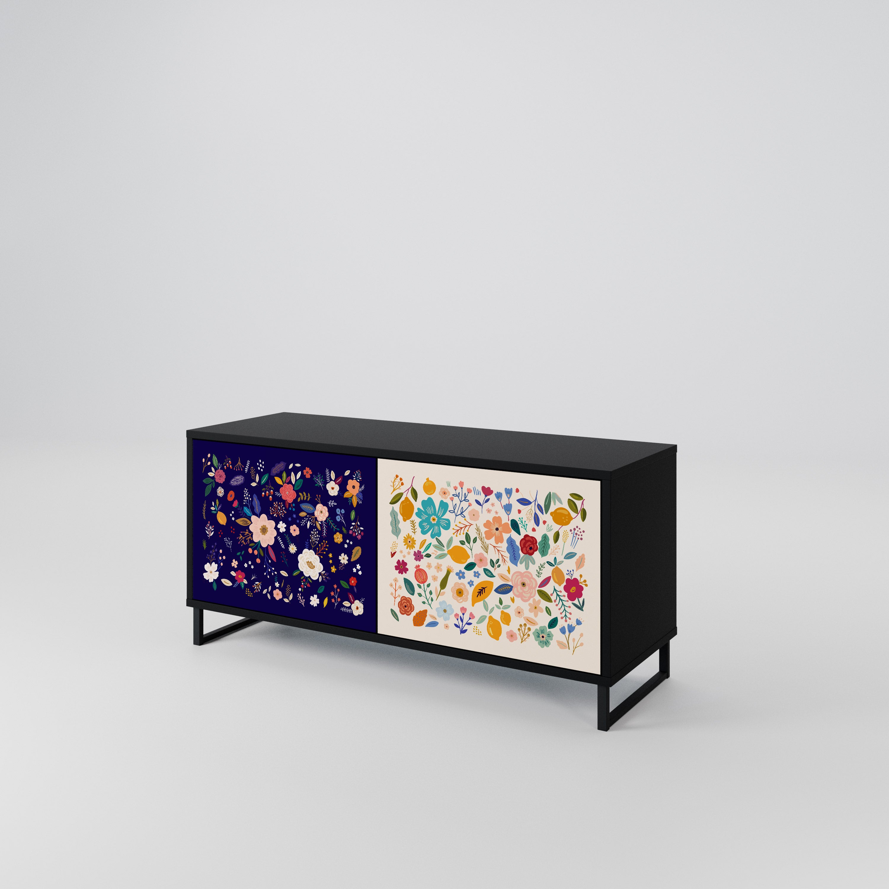 FLORAL COMBINATION Mueble de TV Compacto de 2 puertas
