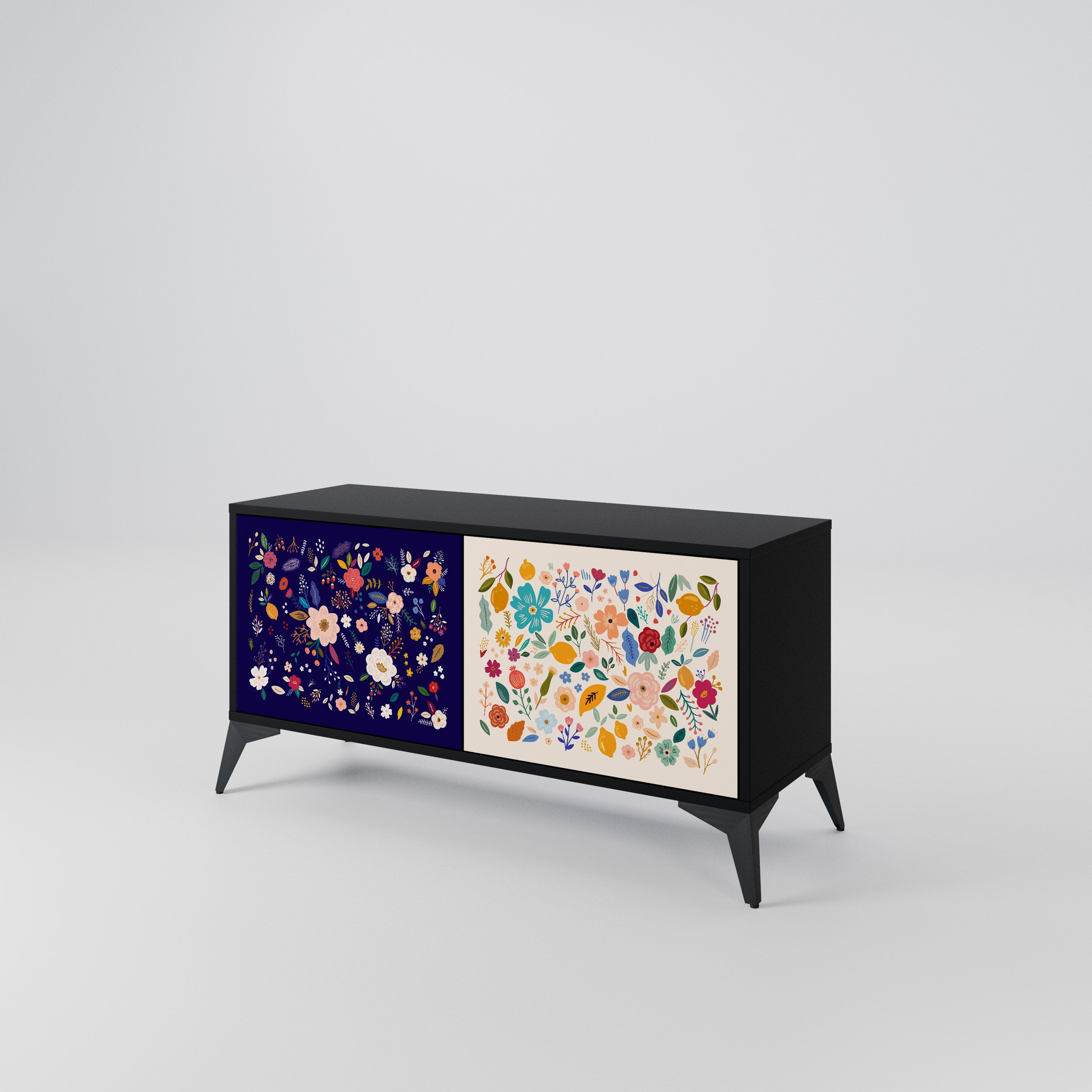 FLORAL COMBINATION Mueble de TV Compacto de 2 puertas