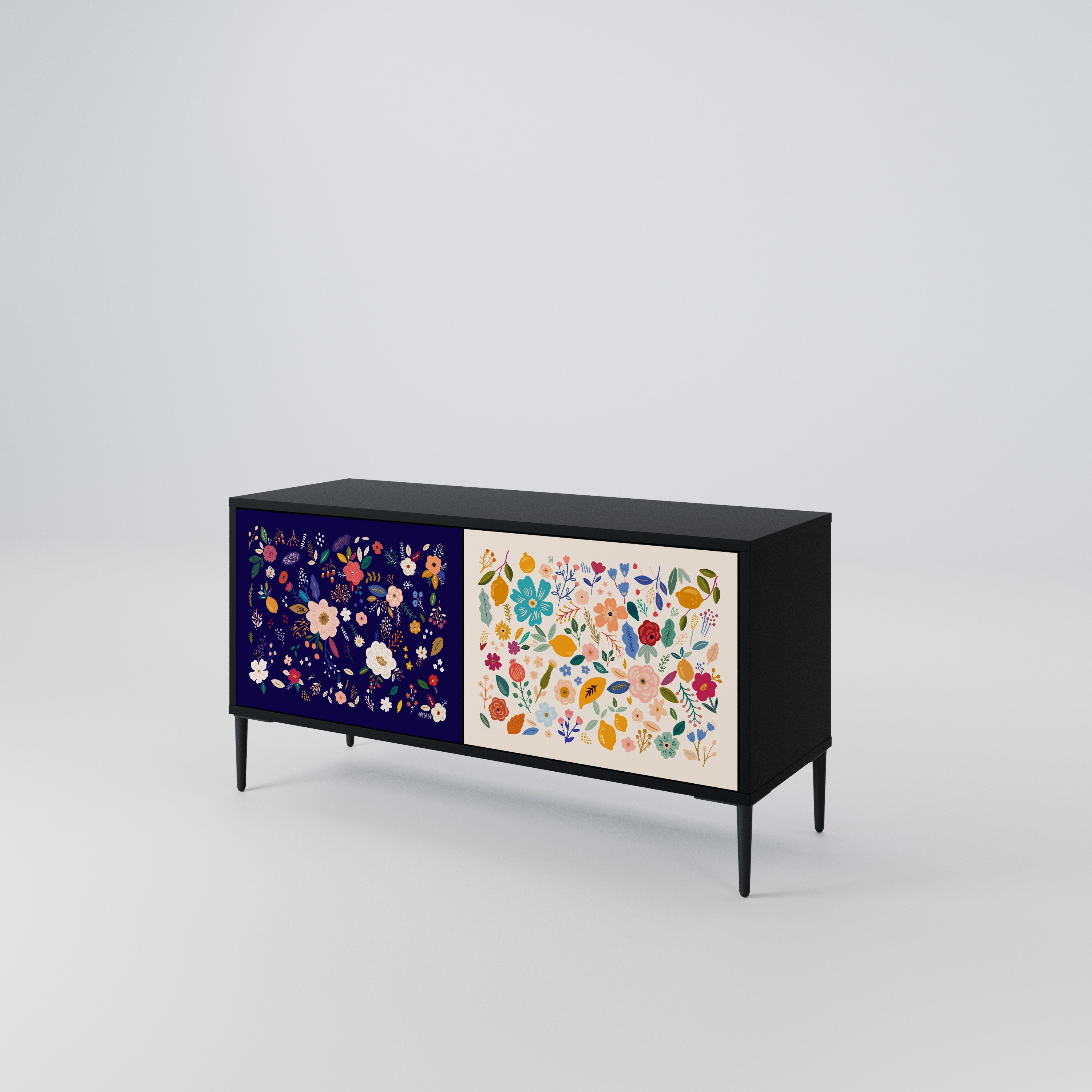 FLORAL COMBINATION Mueble de TV Compacto de 2 puertas