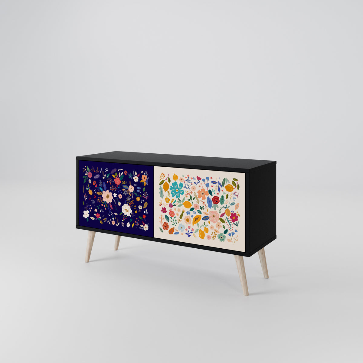 FLORAL COMBINATION Mueble de TV Compacto de 2 puertas