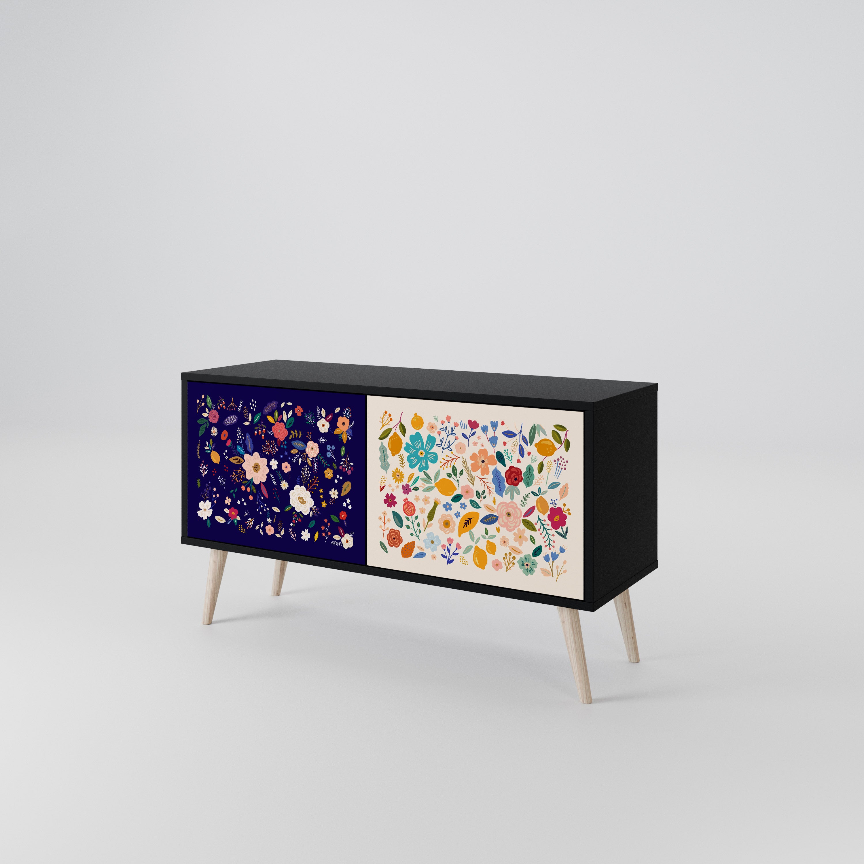 FLORAL COMBINATION Mueble de TV Compacto de 2 puertas
