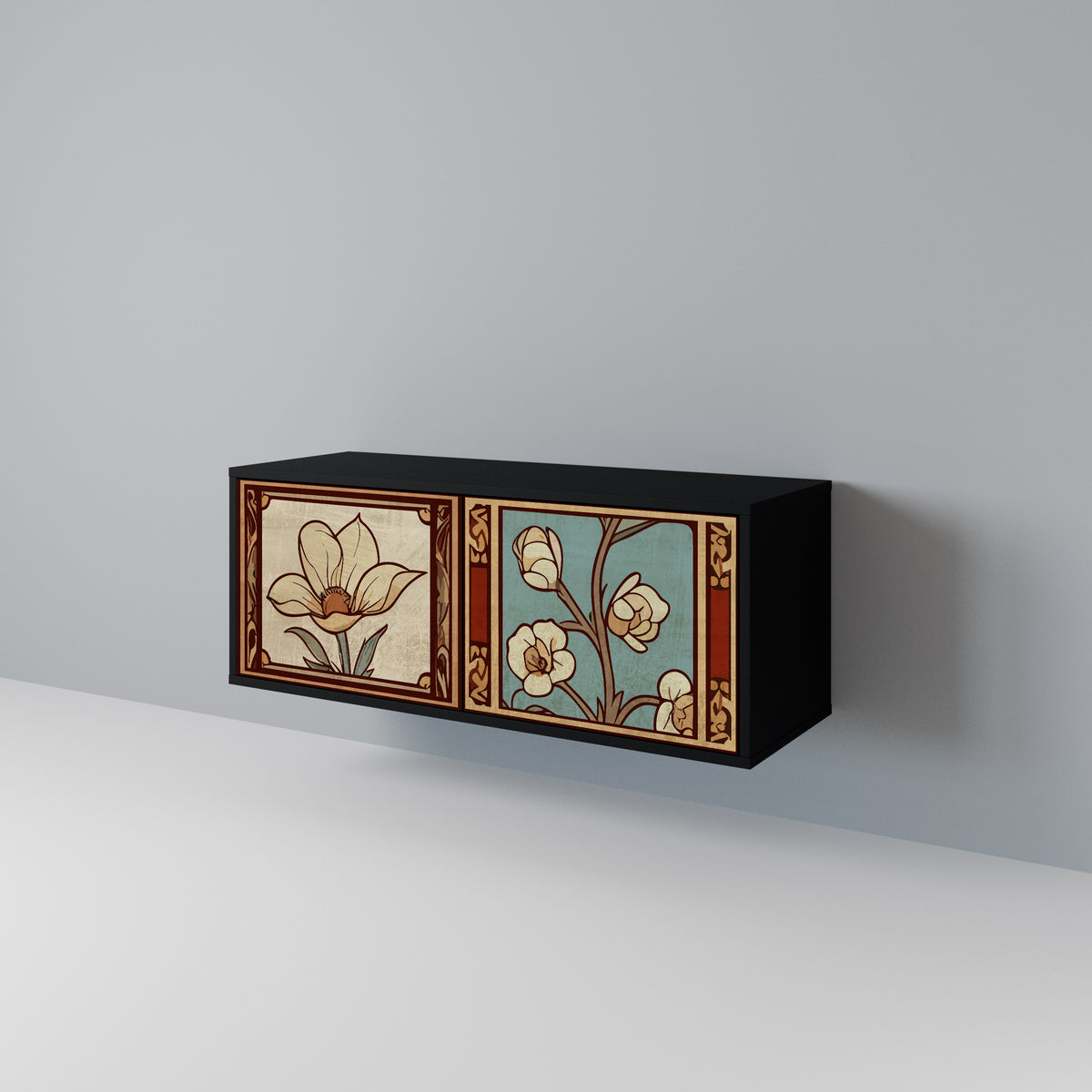 TIMELESS FLORA Mueble de TV Compacto de 2 puertas