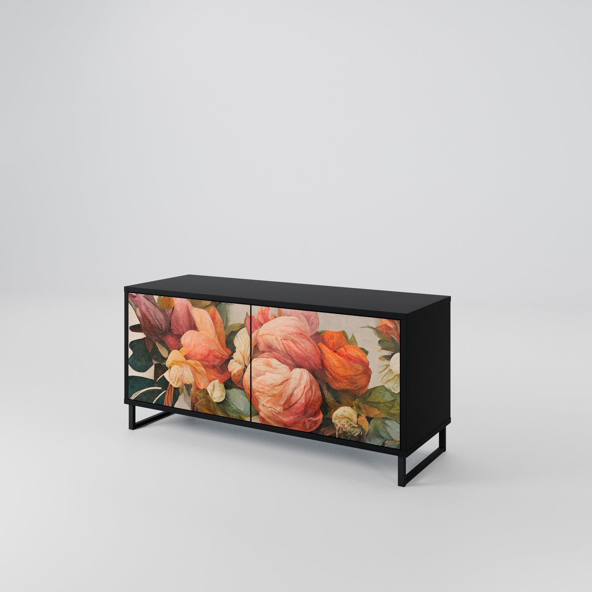 STYLISH BEAUTY Mueble de TV Compacto de 2 puertas