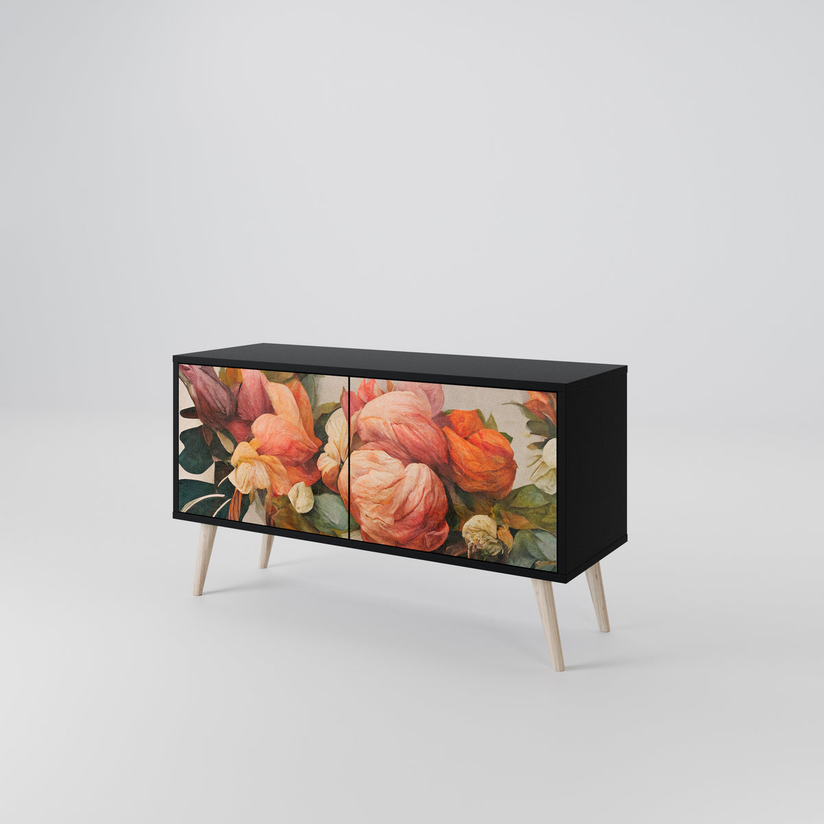 STYLISH BEAUTY Mueble de TV Compacto de 2 puertas