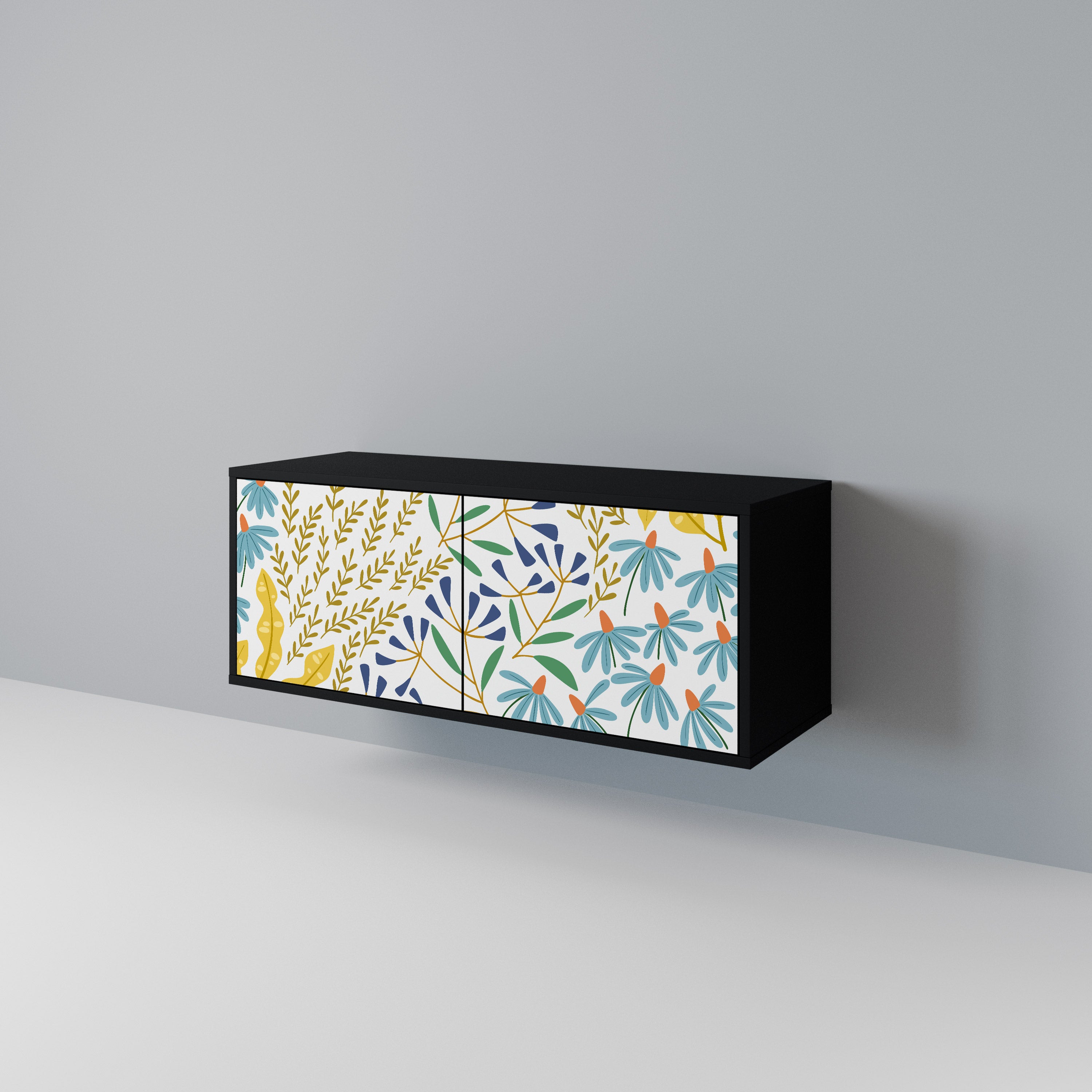 HELLO SPRING Mueble de TV Compacto de 2 puertas