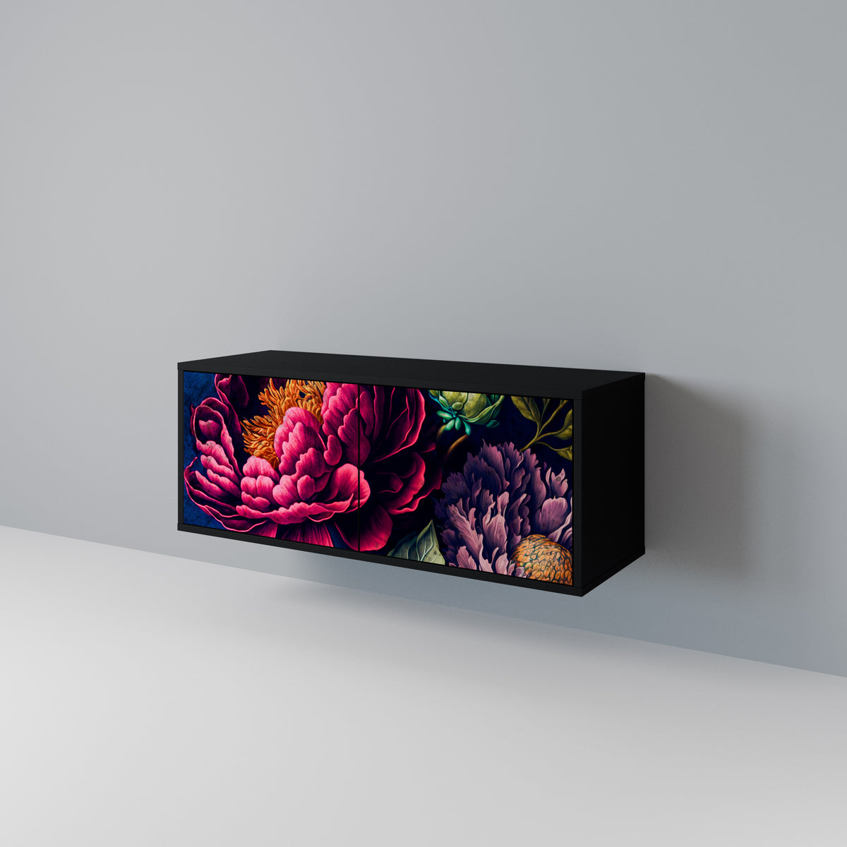 BLOOMING ELEGANCE Mueble de TV Compacto de 2 puertas