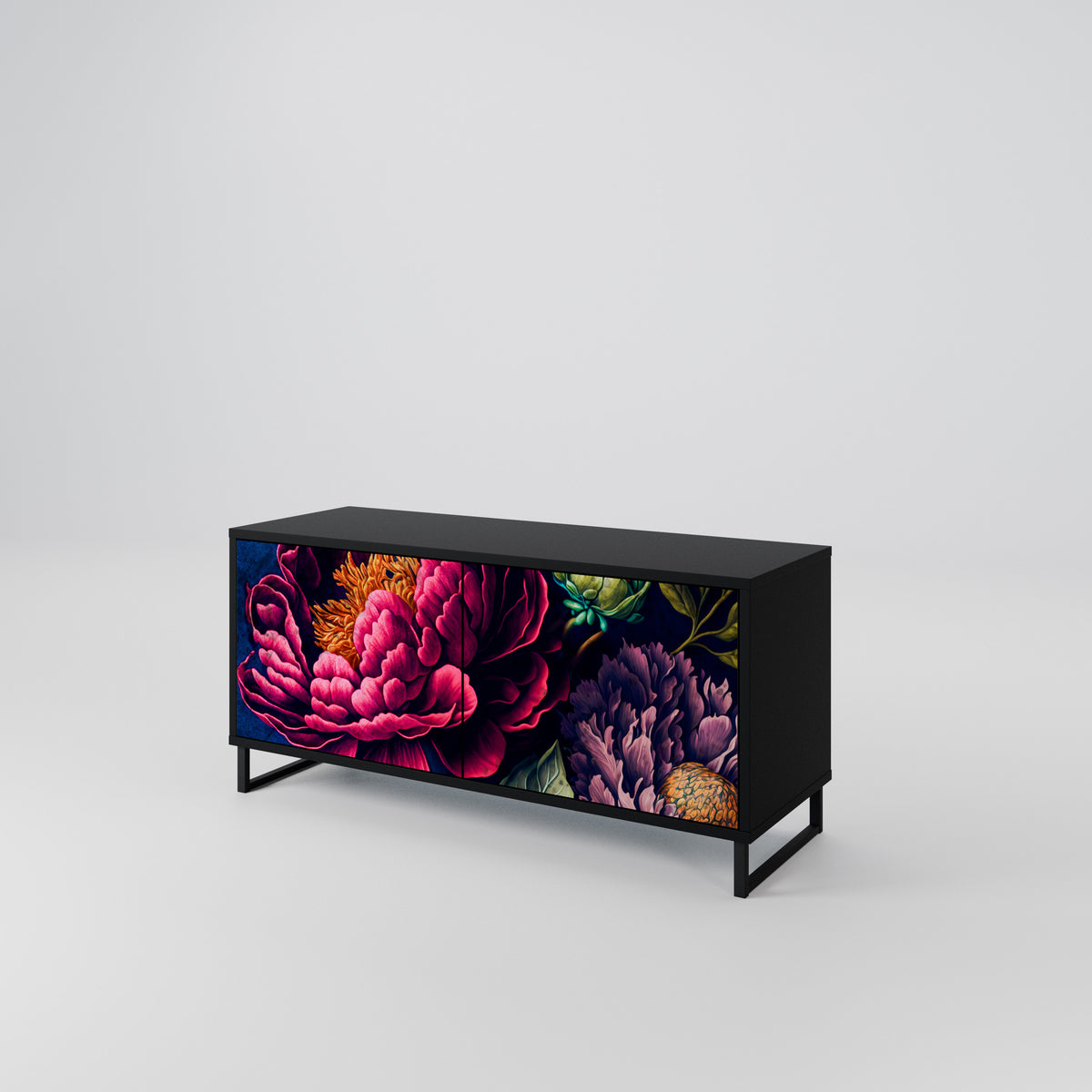 BLOOMING ELEGANCE Mueble de TV Compacto de 2 puertas