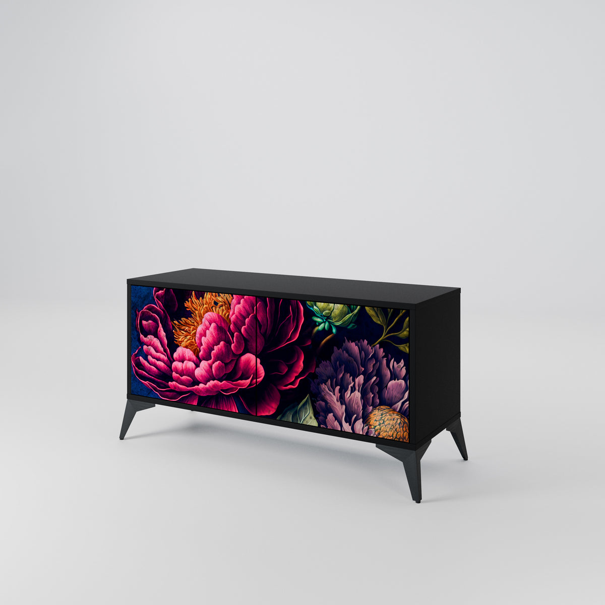BLOOMING ELEGANCE Mueble de TV Compacto de 2 puertas