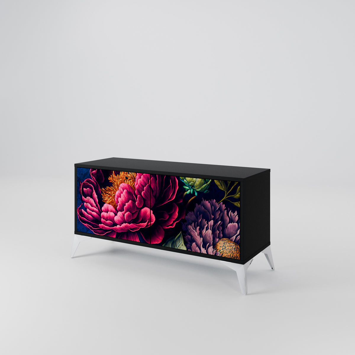 BLOOMING ELEGANCE Mueble de TV Compacto de 2 puertas