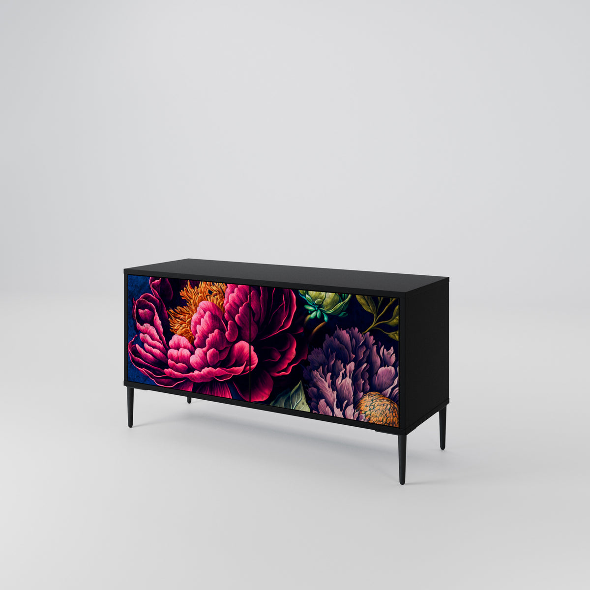 BLOOMING ELEGANCE Mueble de TV Compacto de 2 puertas