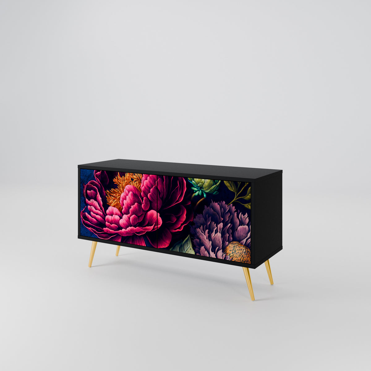 BLOOMING ELEGANCE Mueble de TV Compacto de 2 puertas