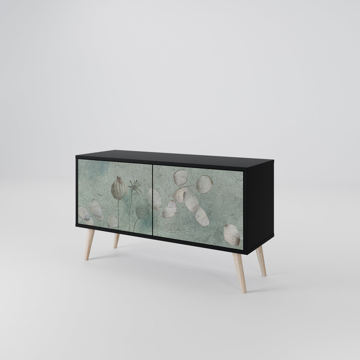 NIGHT LADY Mueble de TV Compacto de 2 puertas