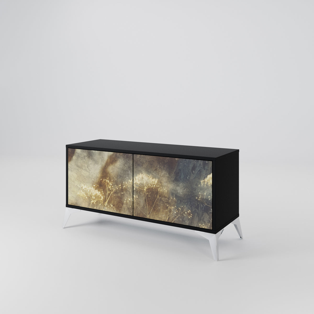 GENTLE POWER Mueble de TV Compacto de 2 puertas