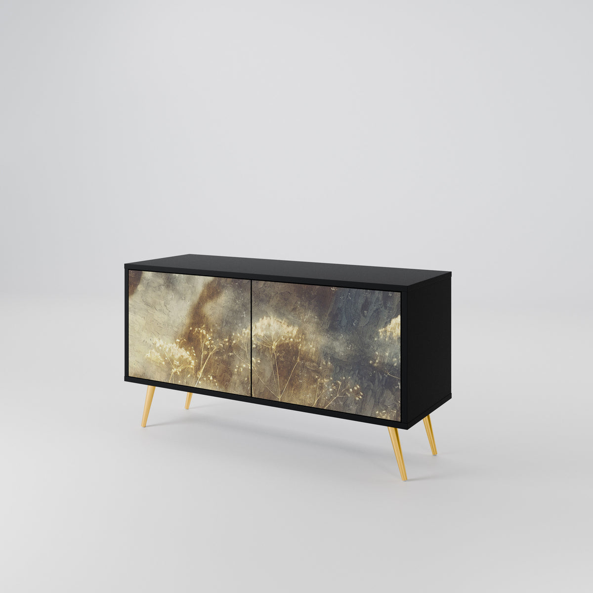 GENTLE POWER Mueble de TV Compacto de 2 puertas