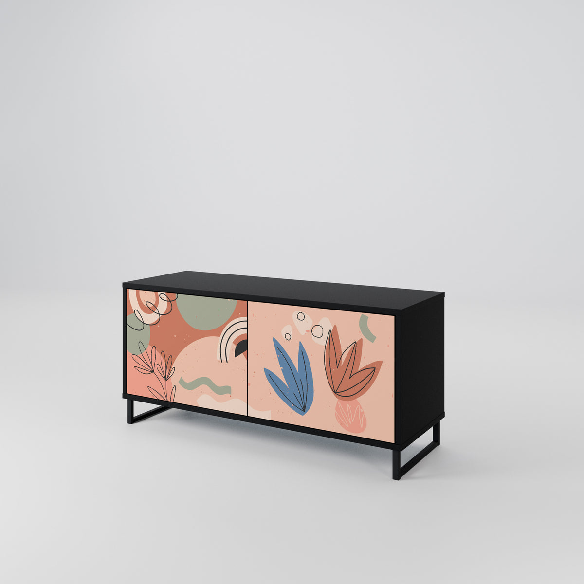 PASTEL DESTINY Mueble de TV Compacto de 2 puertas