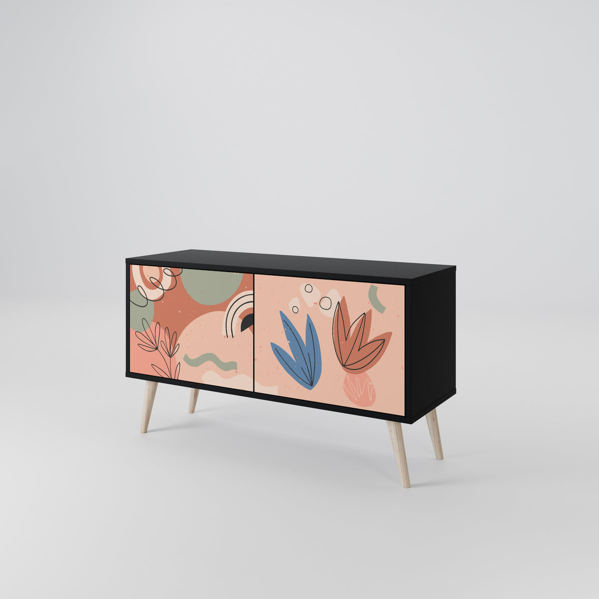 PASTEL DESTINY Mueble de TV Compacto de 2 puertas