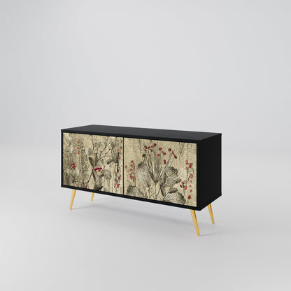 HERBAL GRACE Mueble de TV Compacto de 2 puertas