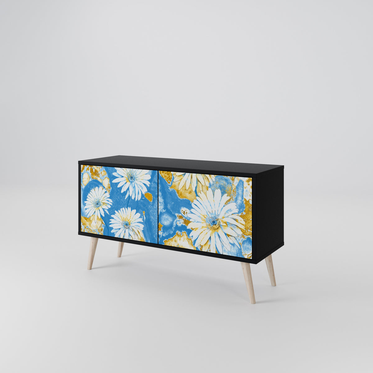 DAISY LUXE Mueble de TV Compacto de 2 puertas