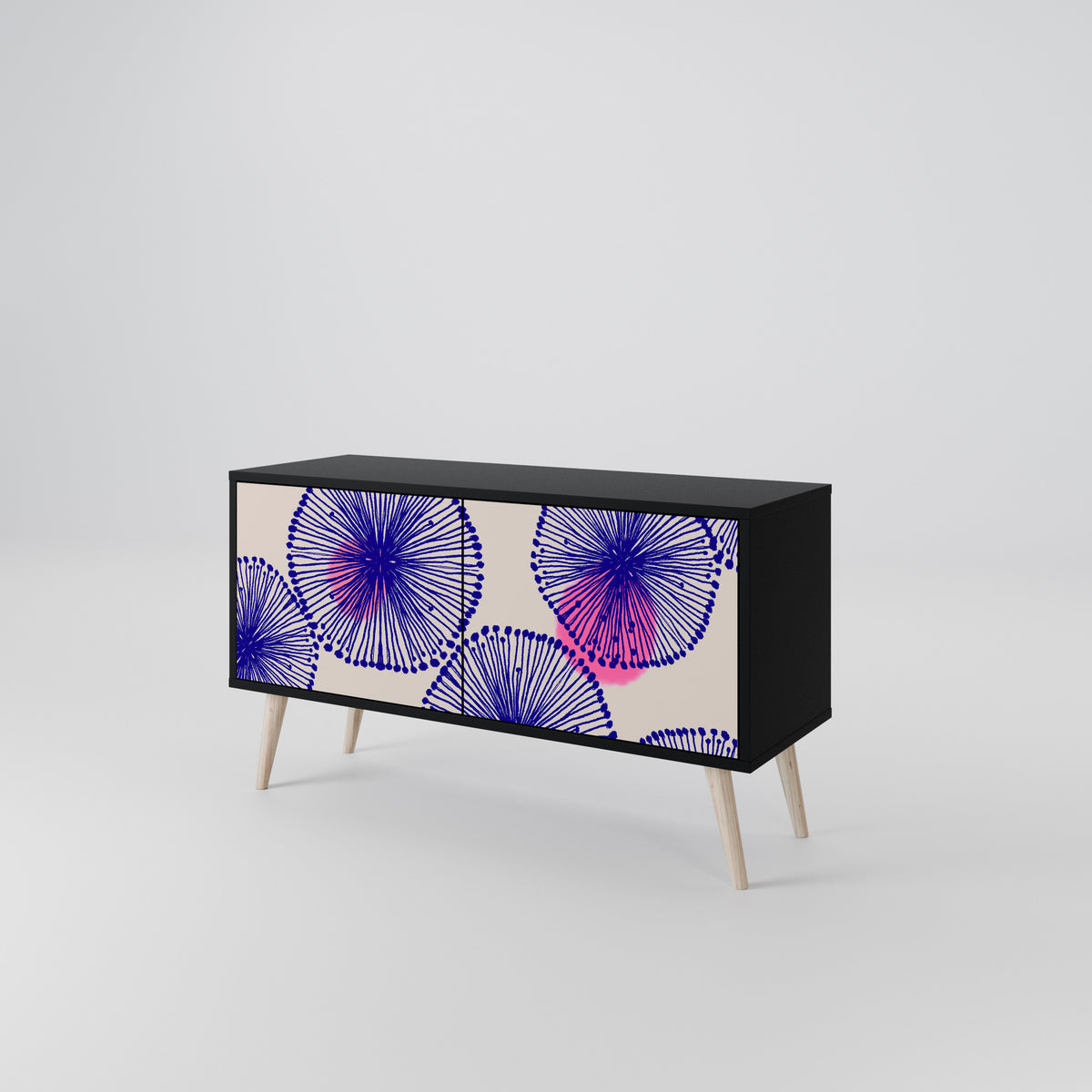 MAGIC NATURE Mueble de TV Compacto de 2 puertas