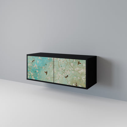 BLOOMING CHARM Mueble de TV Compacto de 2 puertas